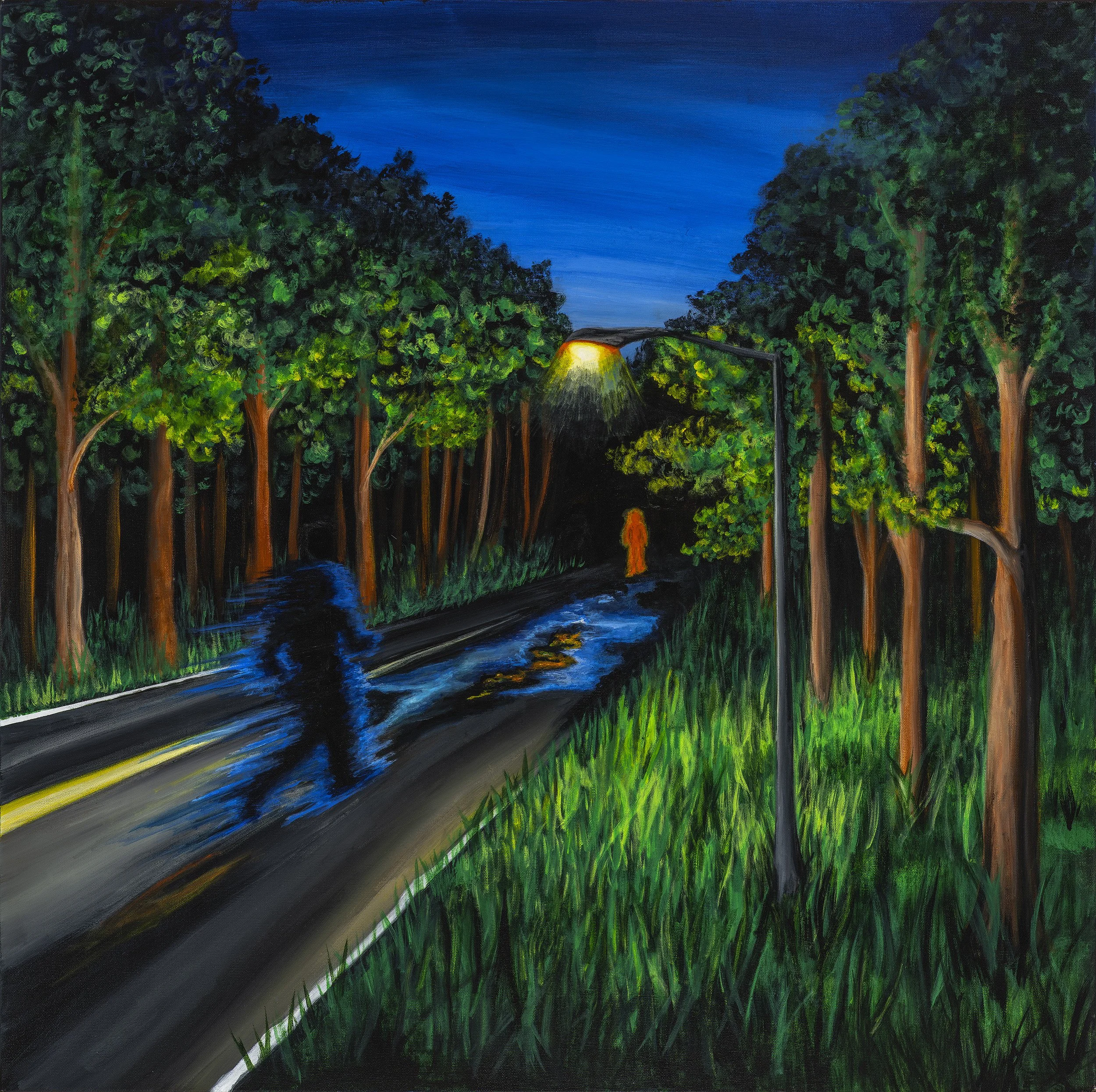 "Night Stroll", Acrylic on Canvas, 36 x 36 inches
2026