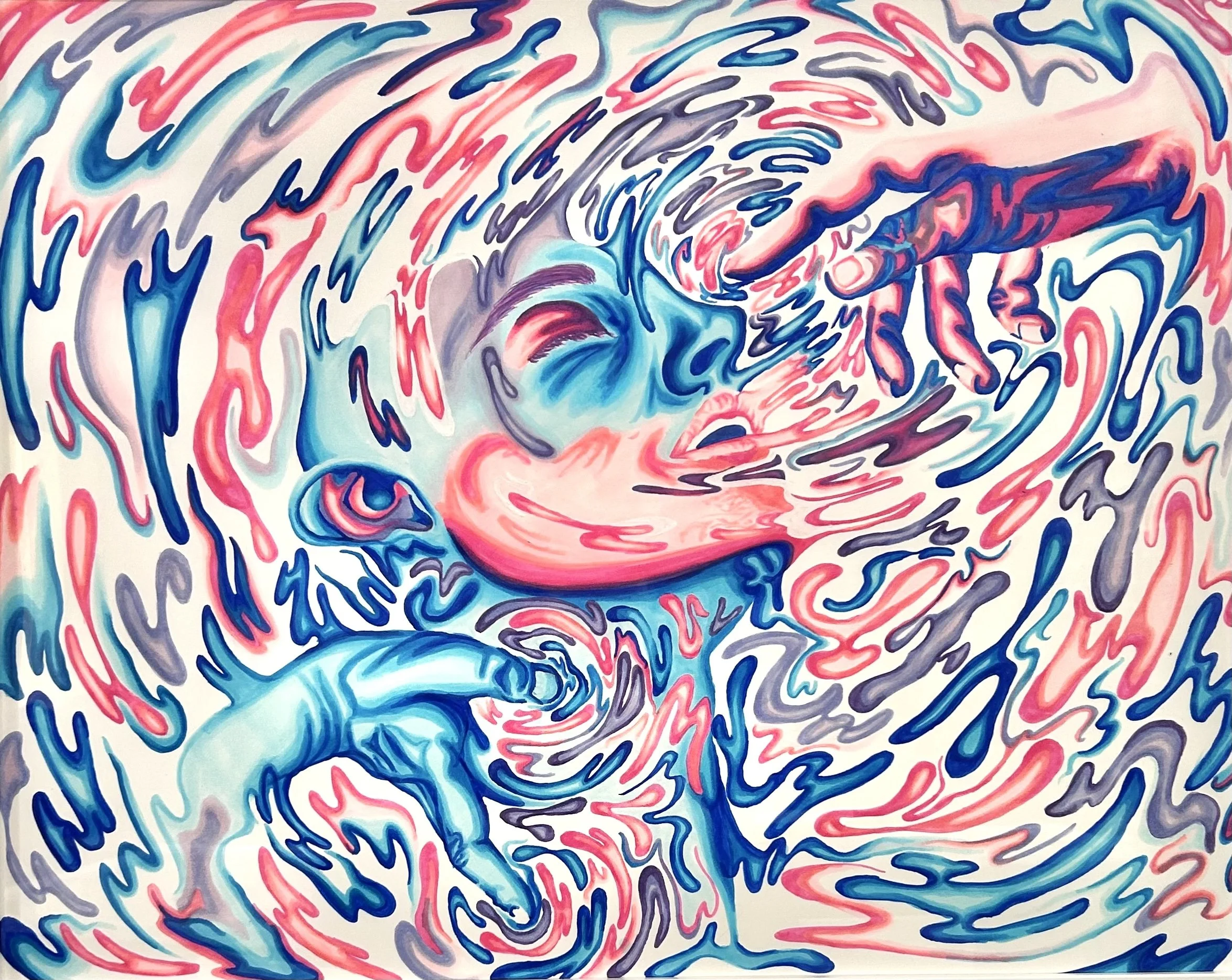 "Numb", Copic Marker on Bristol Paper, 23 x 29 inches
2024