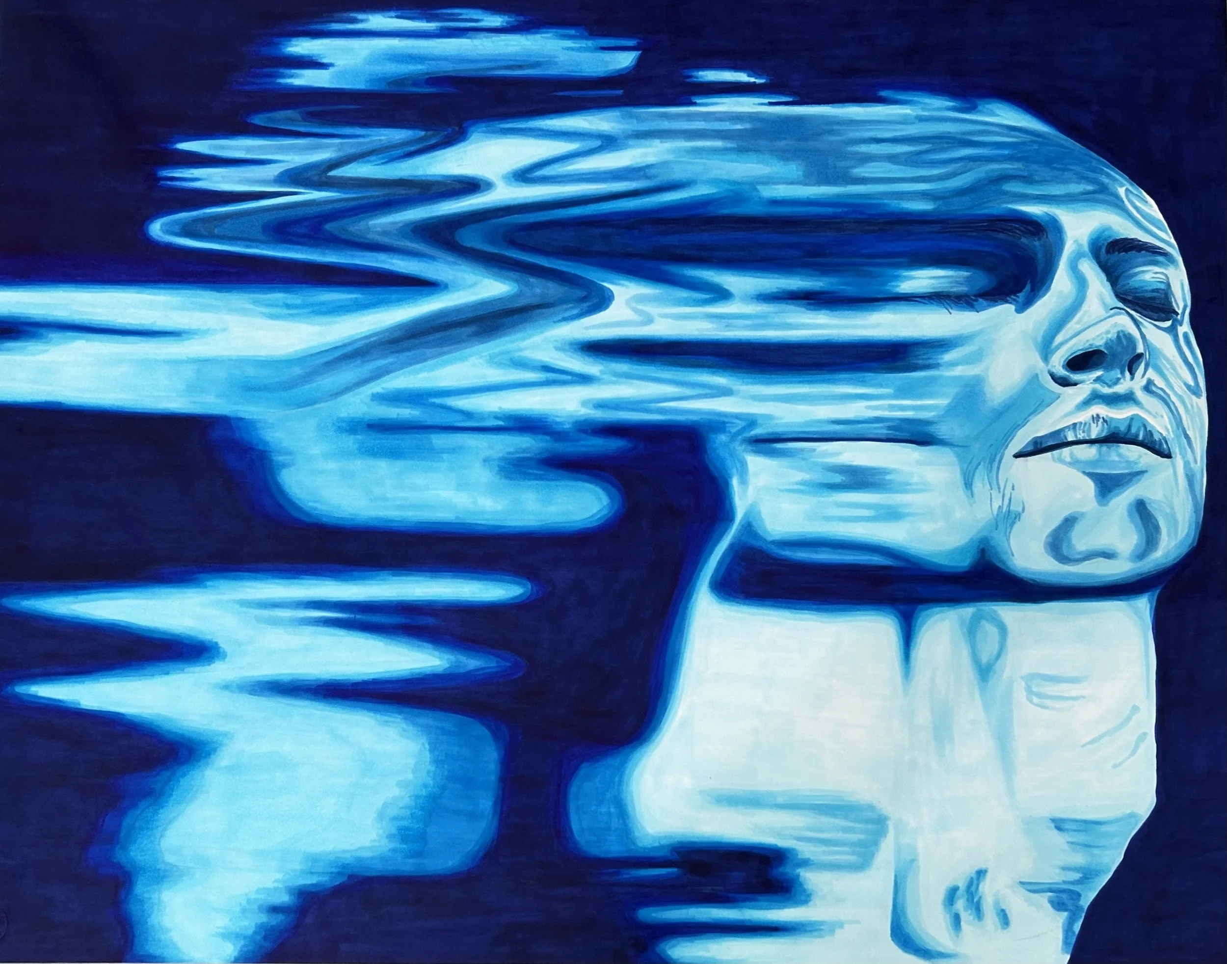 "Blurred", Copic Marker on Bristol Paper, 23 x 29 inches
2024