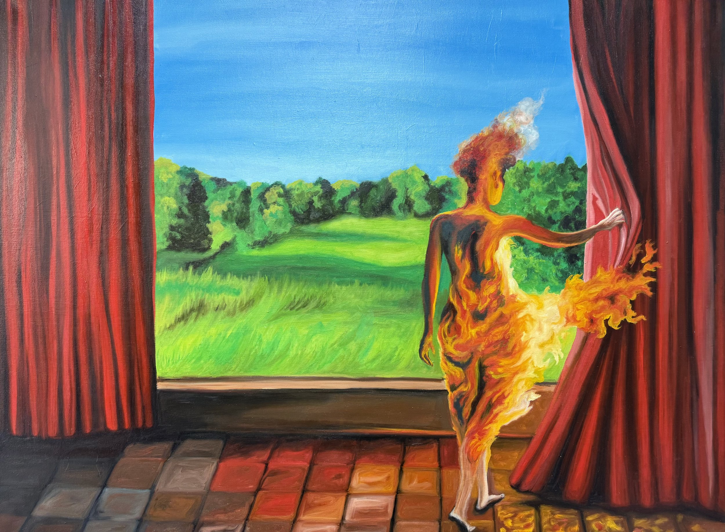 "Pleasant View", Oil Paint on Canvas, 30 x 40 inches