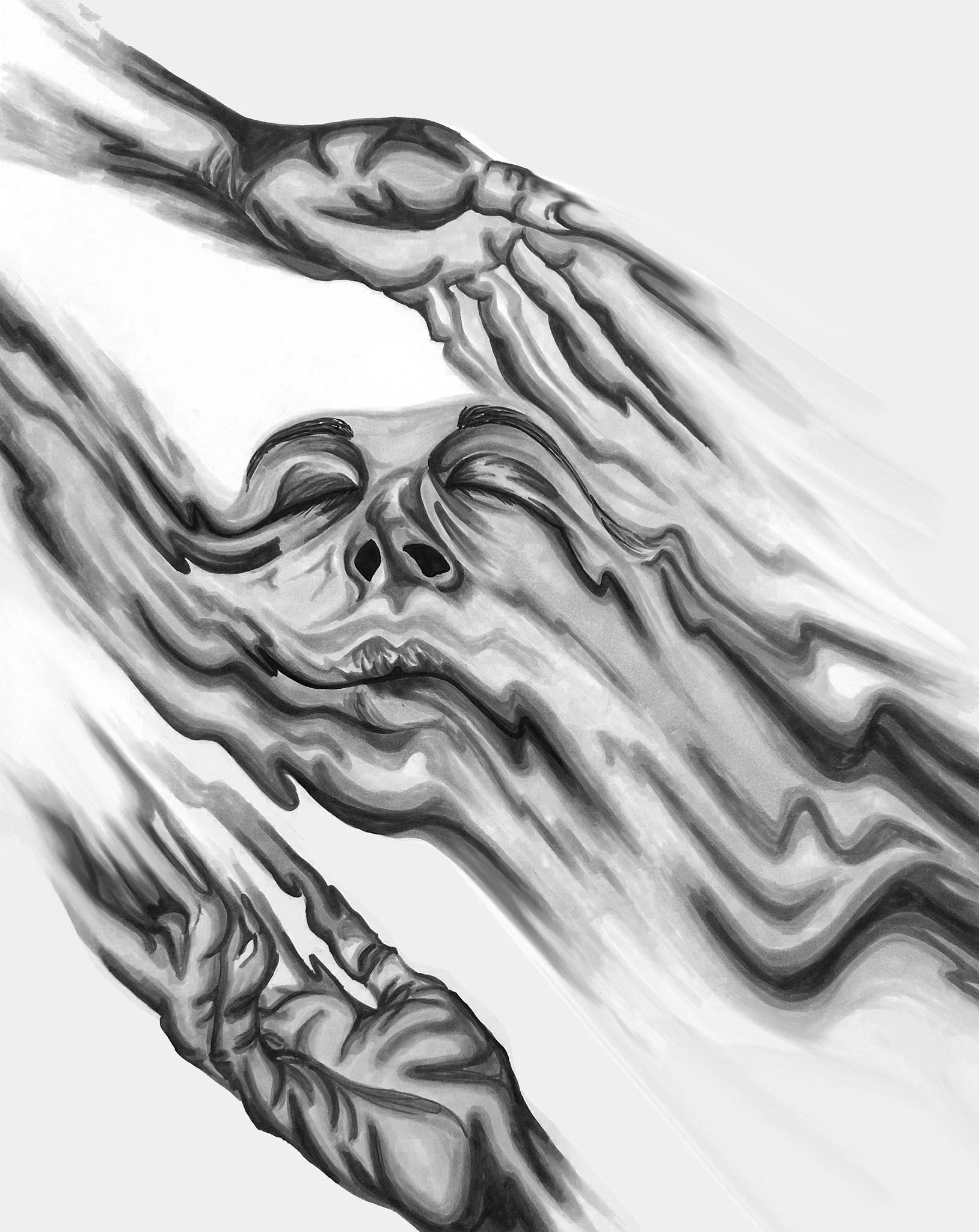 "Pressure", Copic Marker on Bristol Paper, 29 x 23 inches
2024