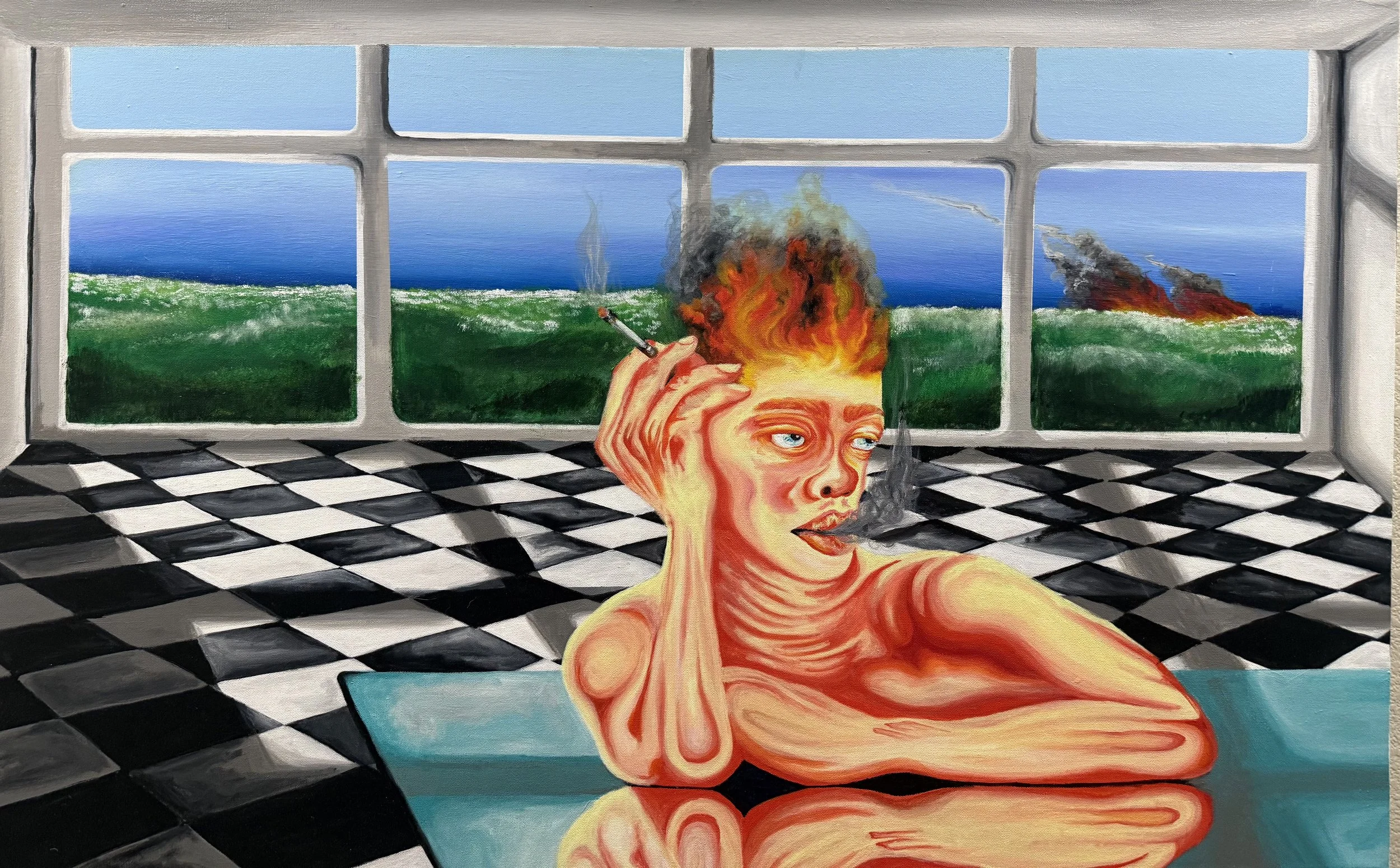 Up in Flames Original Painting