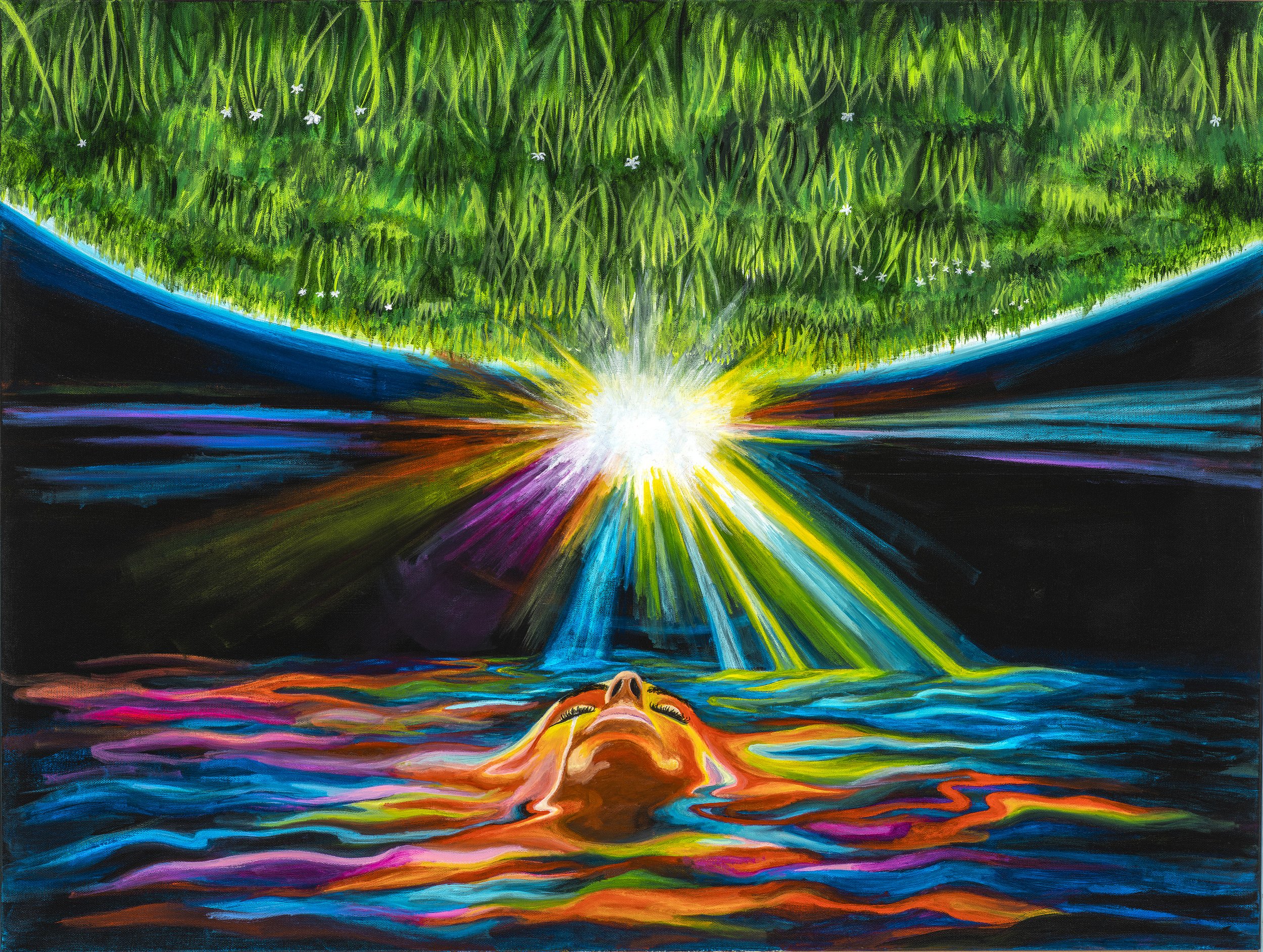 Head Above Water Original Painting