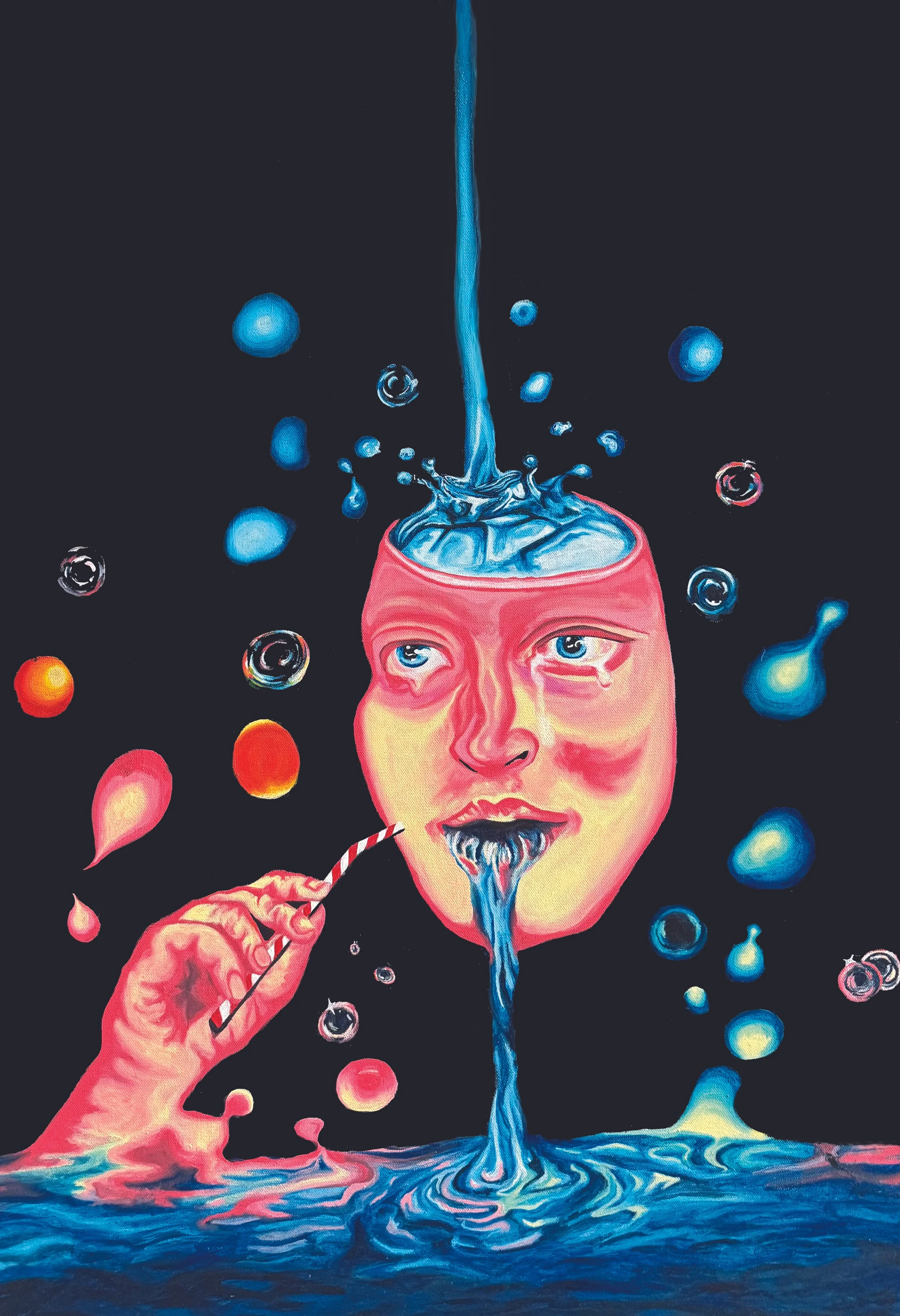 Headful, Acrylic on Canvas, 24 x 48" 
2025