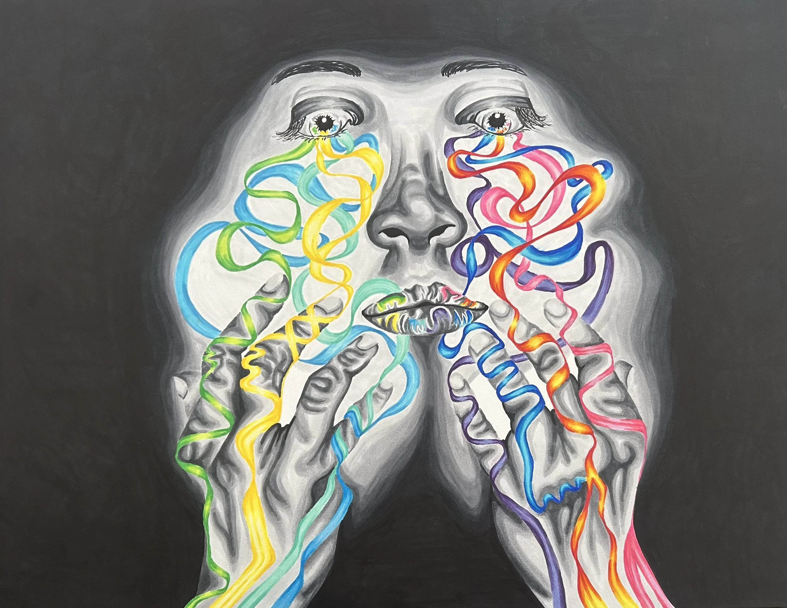 "Visions", Copic Marker on Bristol Paper, 29 x 23 inches
2024