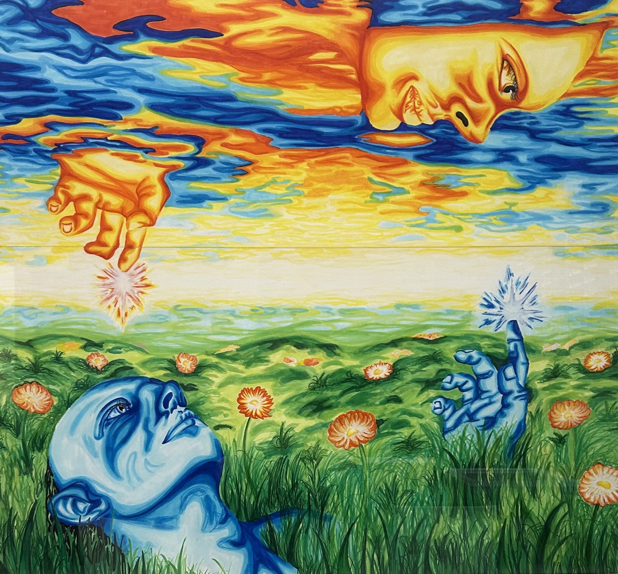 "Reflections", Copic Marker on Bristol Paper, 29 x 26 inches
2024