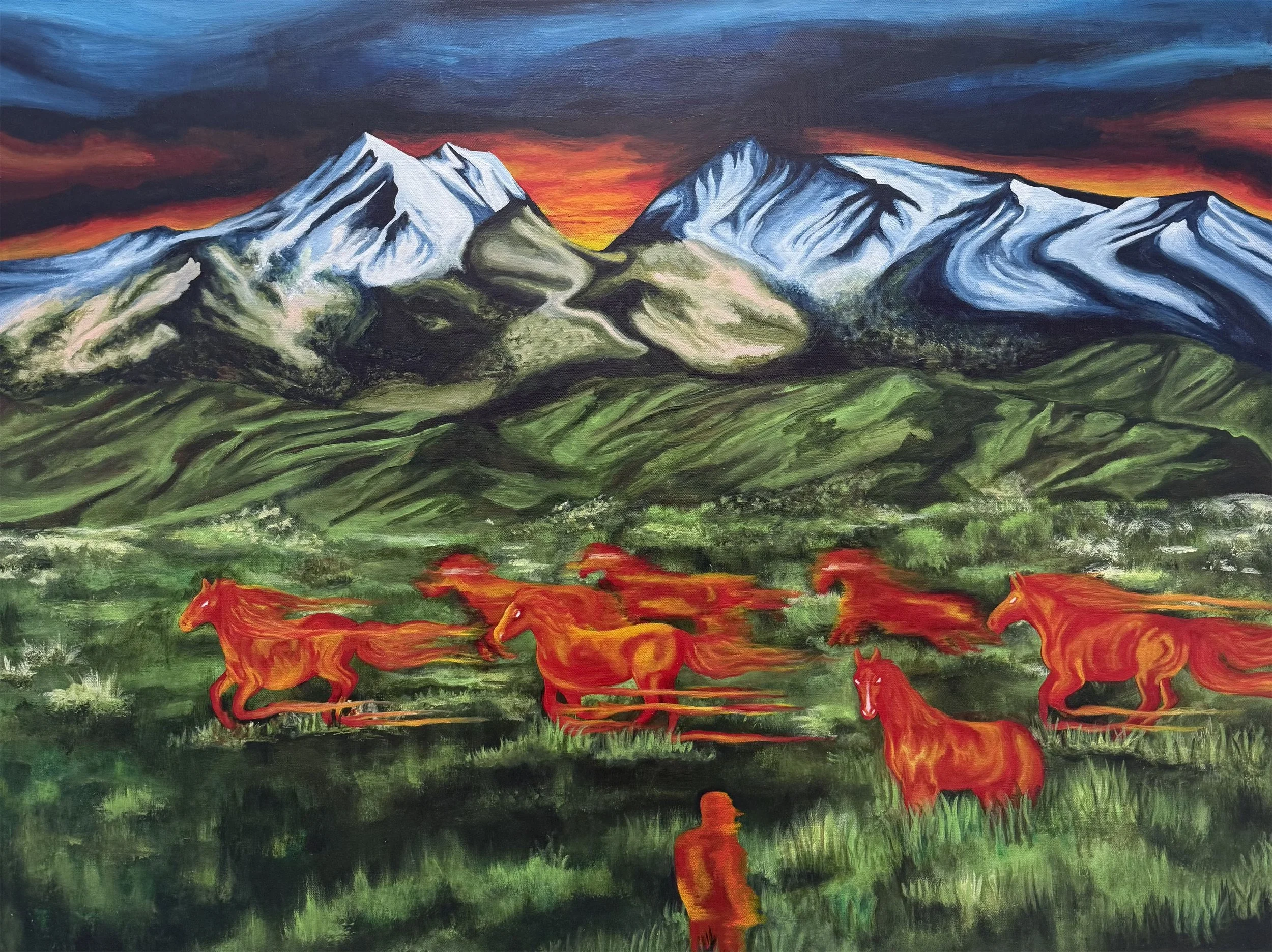 "Standoff", Acrylic Paint on Canvas, 48 x 36 inches
2026