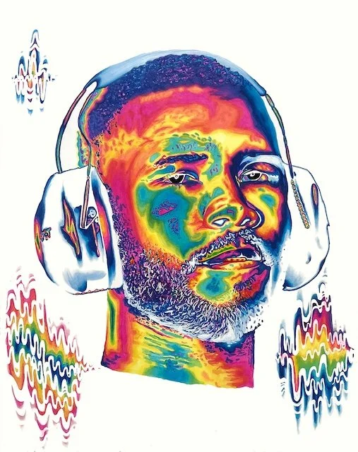 "Frankphones", Copic Marker and Paint Marker on Bristol Paper, 19 x 24 inches
2023