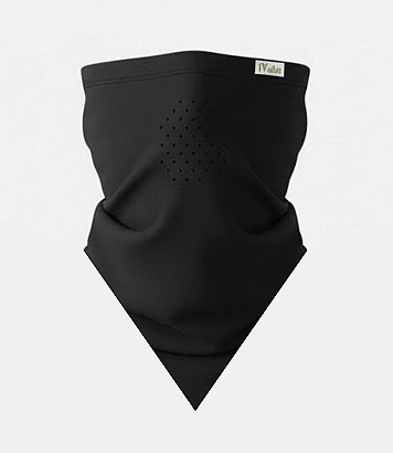 Black neck gaiter with ventilation holes