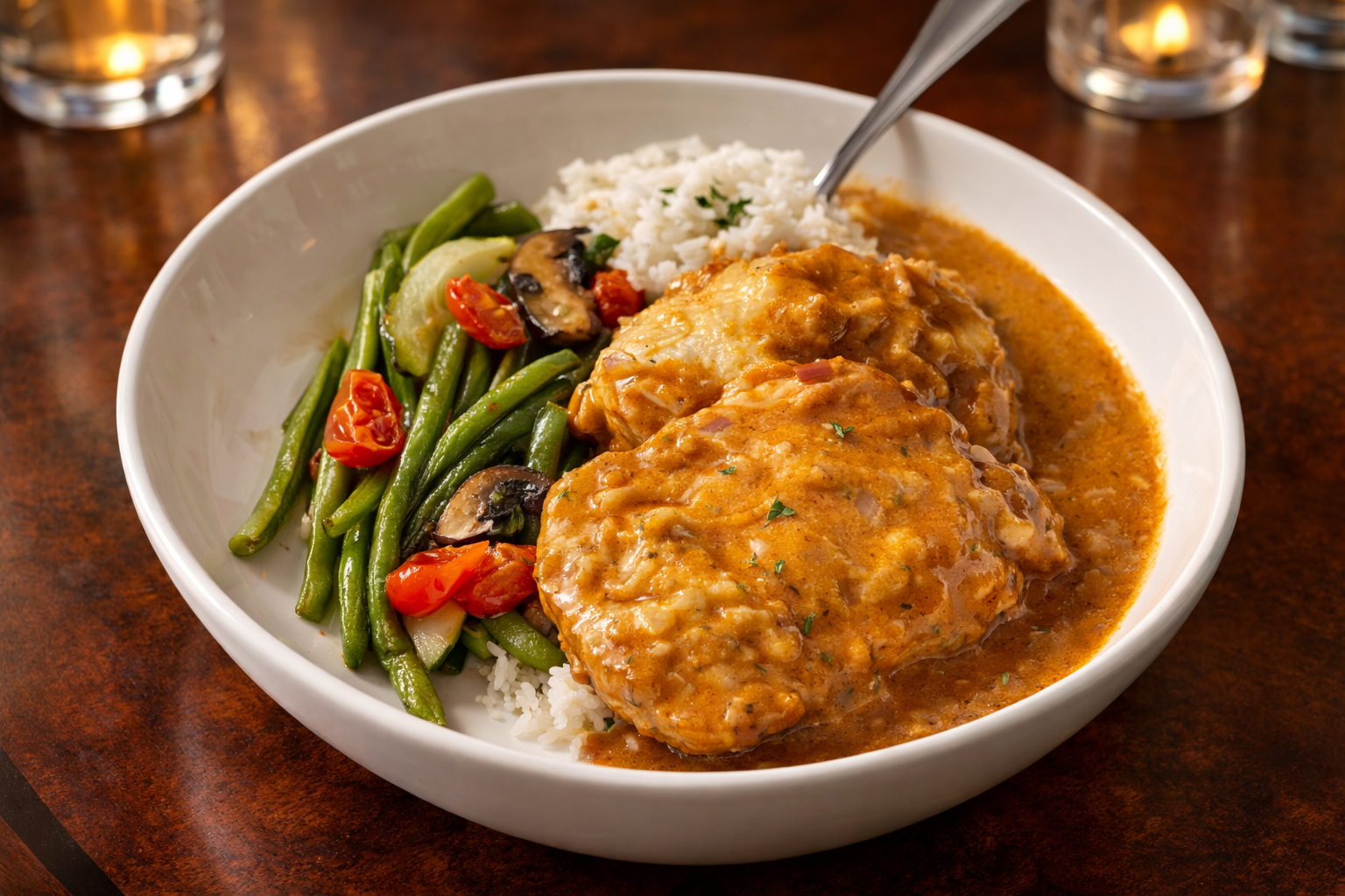 Smothered Chicken Thunder Thighs