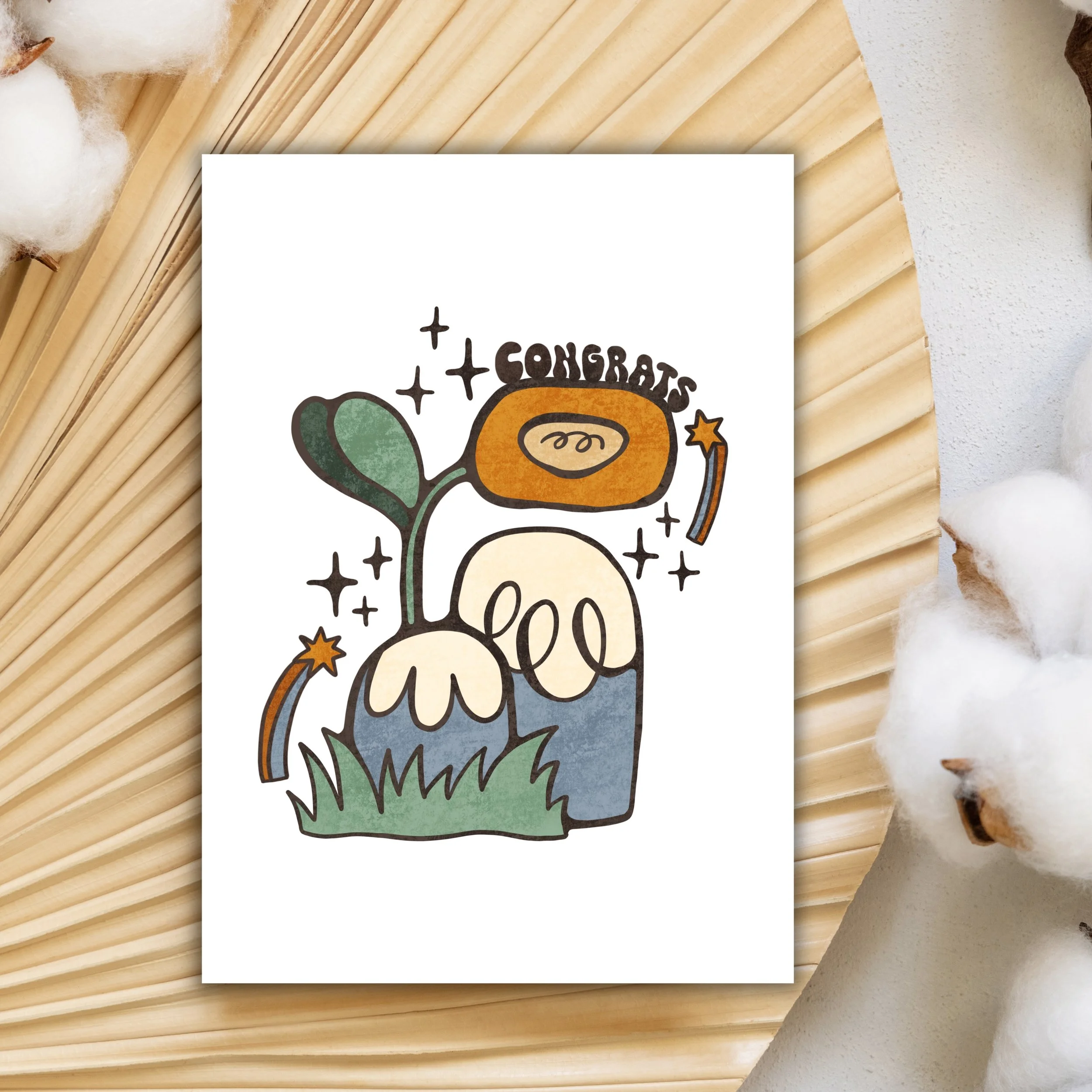 Congrats Card | Floral Hill Illustration