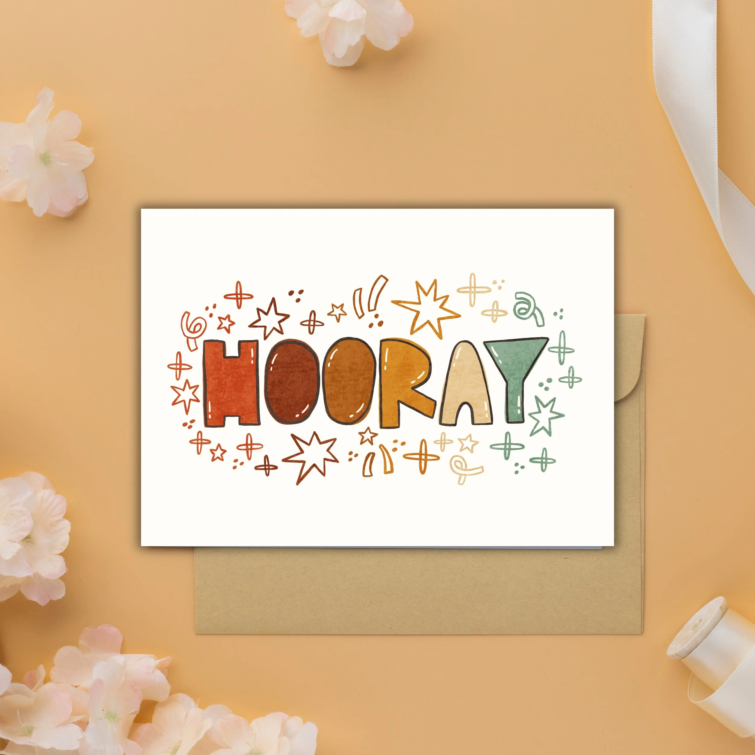 Celebration Card | Minimal Hooray Illustration