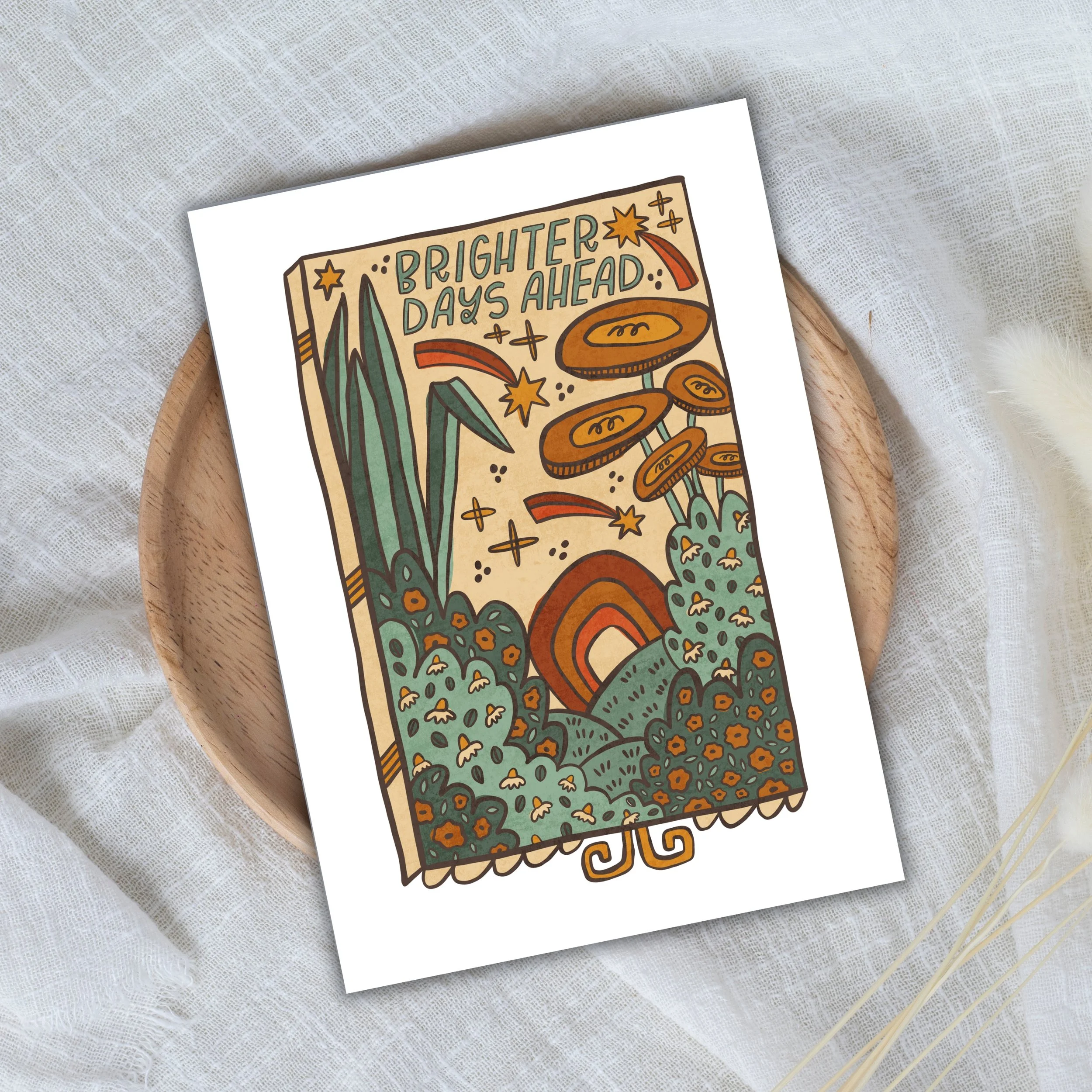 Encouragement Card | Brighter Days Ahead Illustration