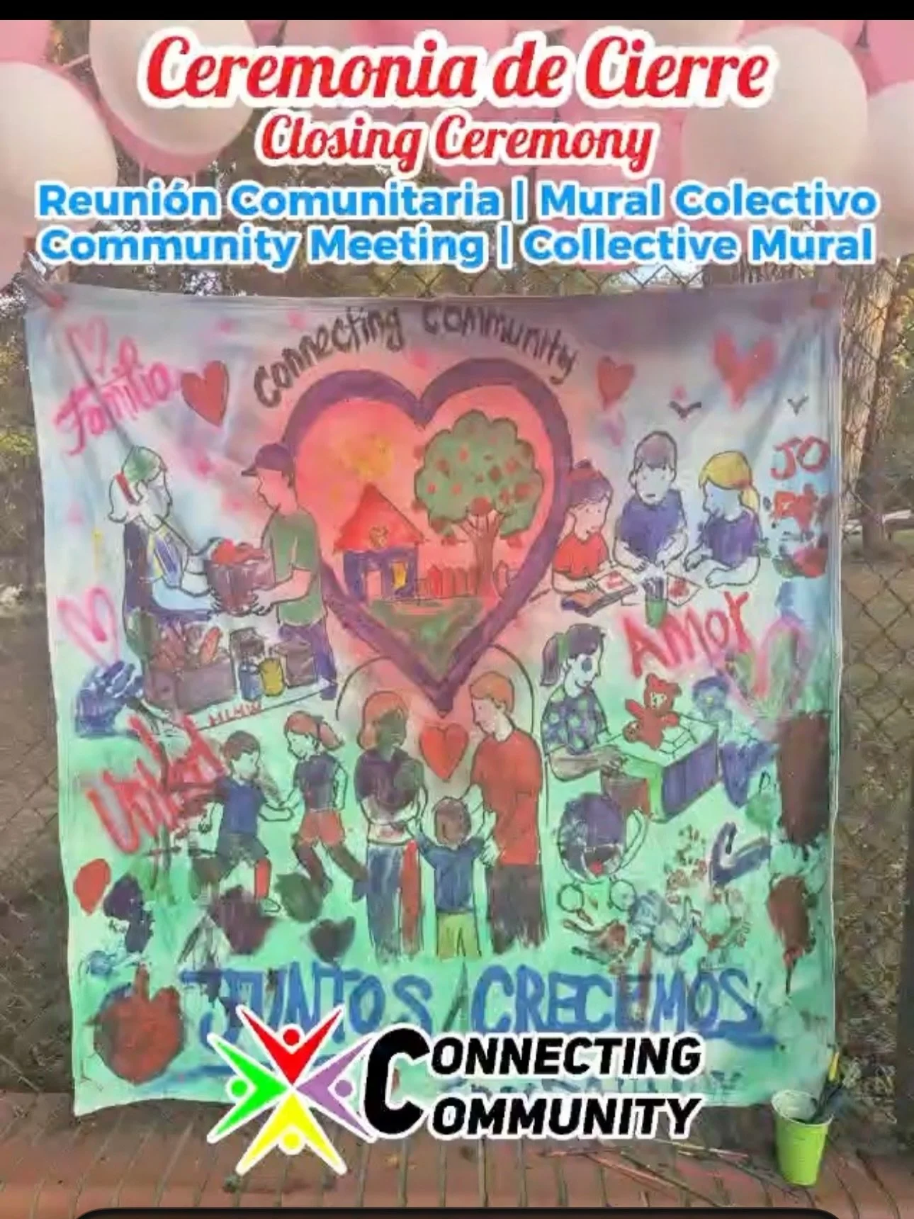 These past few weeks I had the honor of being part of two beautiful community events alongside Connecting Community and Ivania ❤️🎨

First, I had the opportunity to collaborate in the closing celebration of a community project through an interactive 