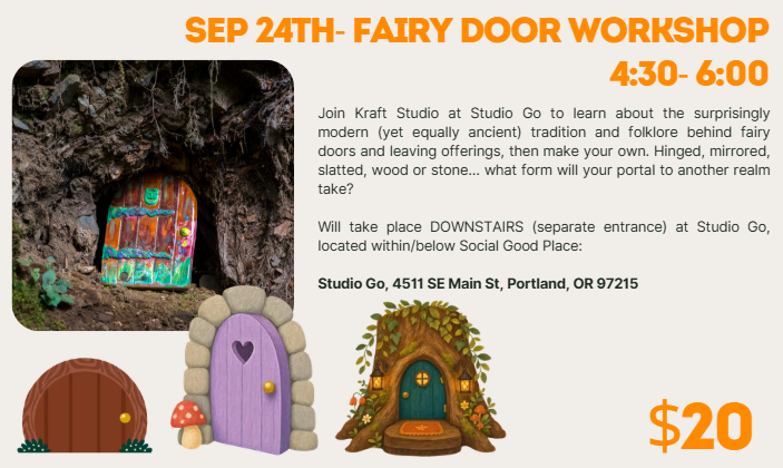 KRAFT KIDS/ALL AGES - Thursday, 9/24, 4:30-6:00, Welcome Autumn with a Faerie Door!