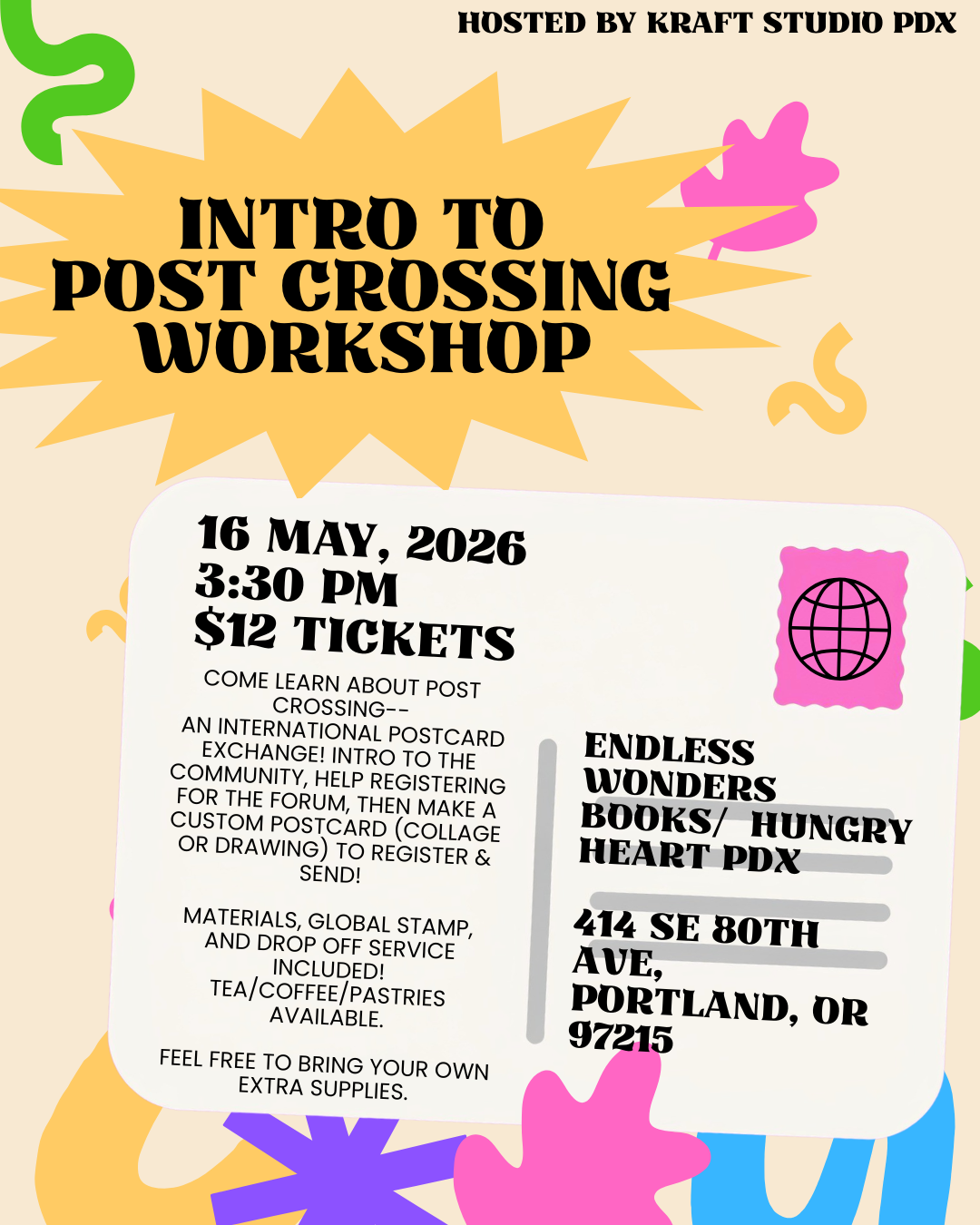 ARCHIVED - Saturday, May 16th, 2026, 3:30-4:30 pm - Intro to Post Crossing