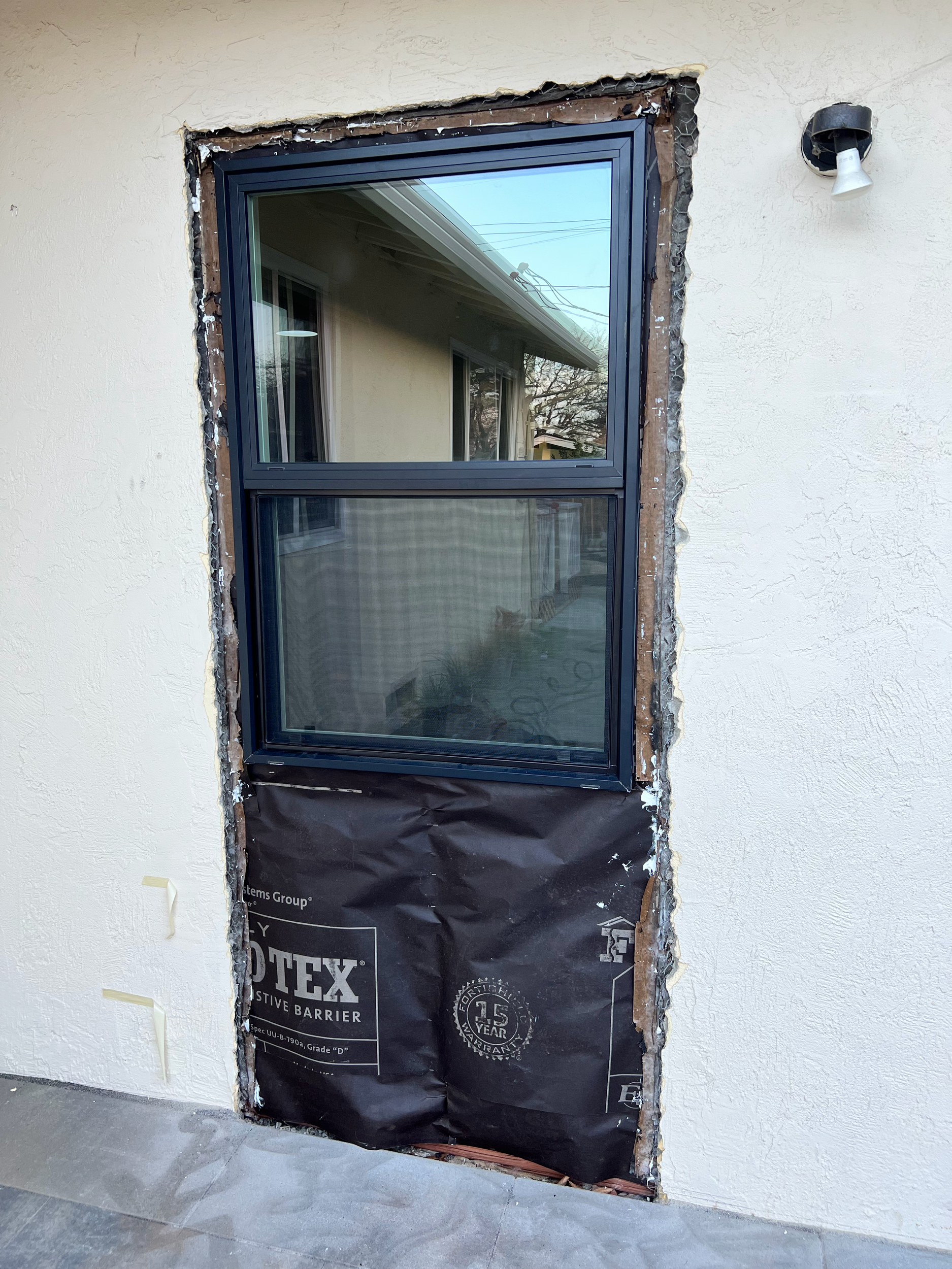 San Jose - Backyard entry door to window conversion