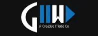 Logo with letter G followed by blue and white vertical bars and the text 'A Creative Media Co' in black.