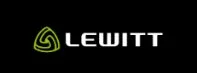 Lewitt logo with a green spiral icon and white text on a black background.