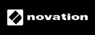 Novation logo on a black background