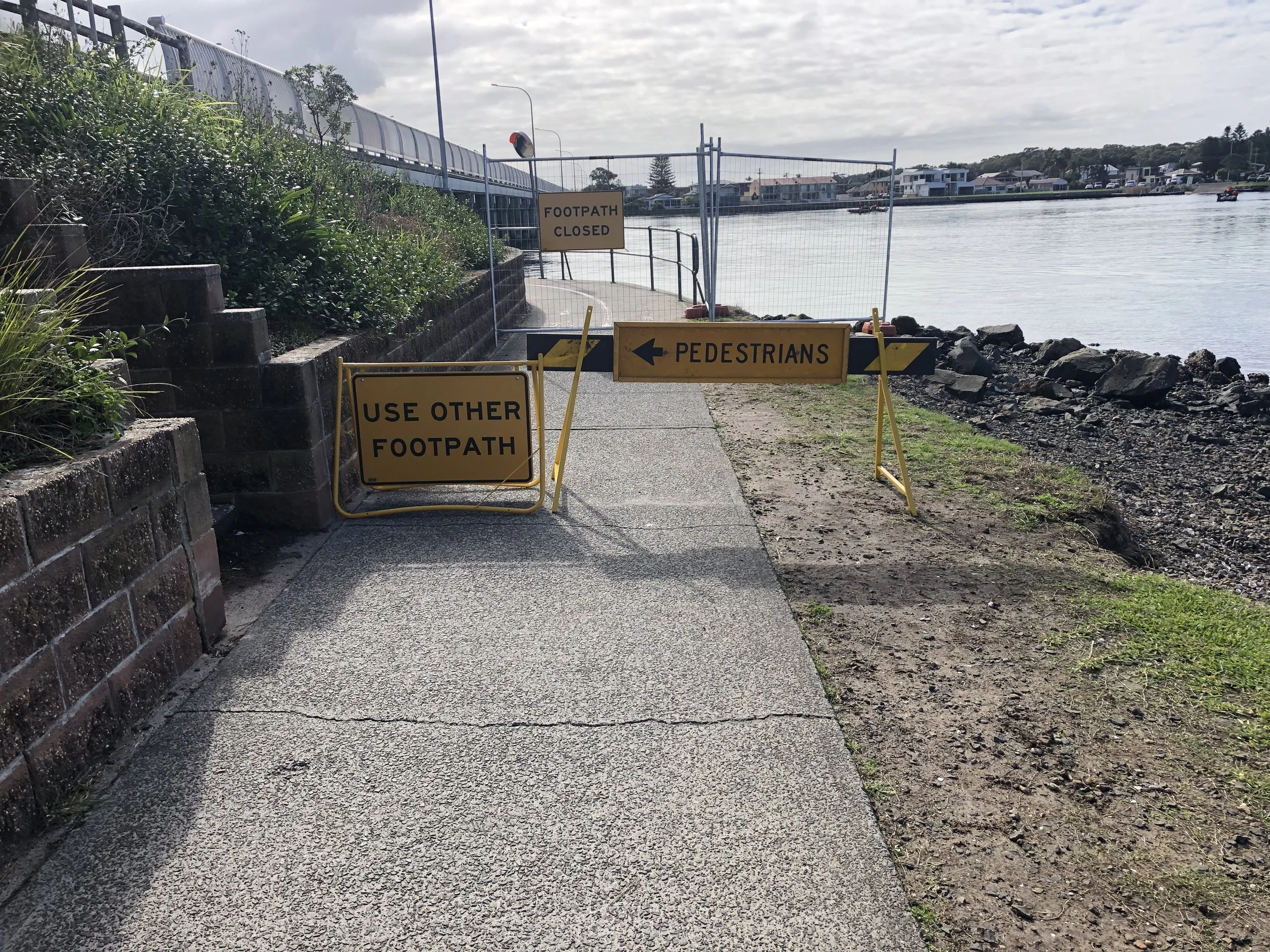 Shared Path under Windang Bridge on the south side (Shellharbour side) has been temporarily closed…