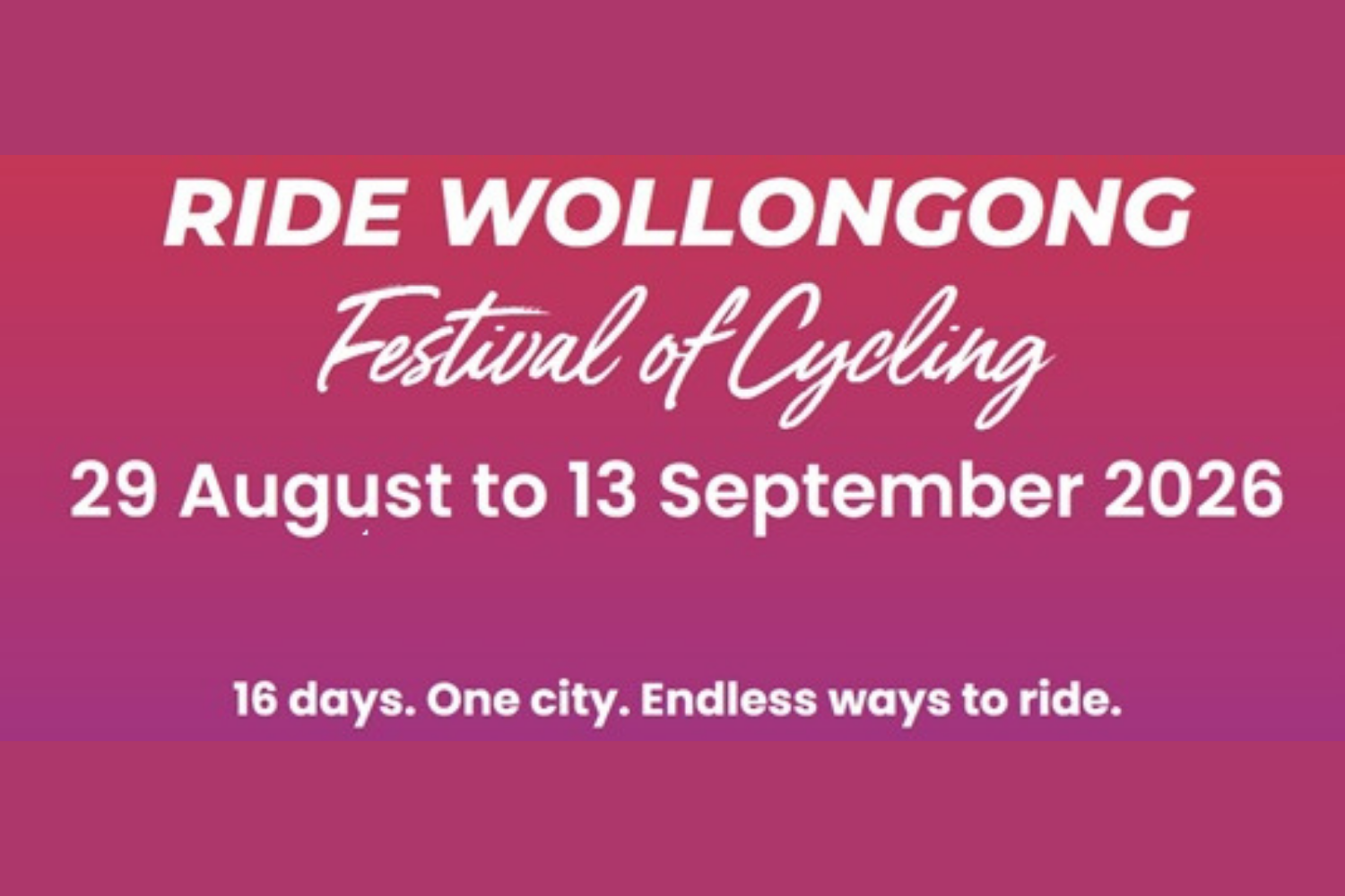 Ride Wollongong - Festival of Cycling