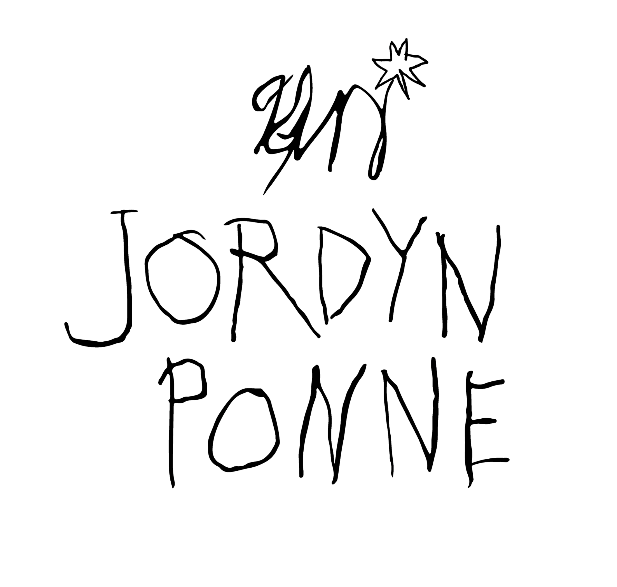 Black background with white hand-drawn style text and graphics. The text says '2020' with a star above it and the phrase 'Happy Holidays' written below.