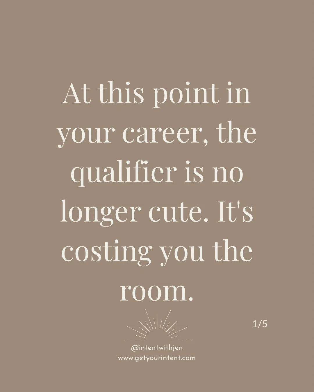 There was a time when softening your competence was strategy.

Early in your career, the world made it clear: the women who got promoted were the ones who didn't make anyone uncomfortable. Who said 'I just want to add' before they added the most impo