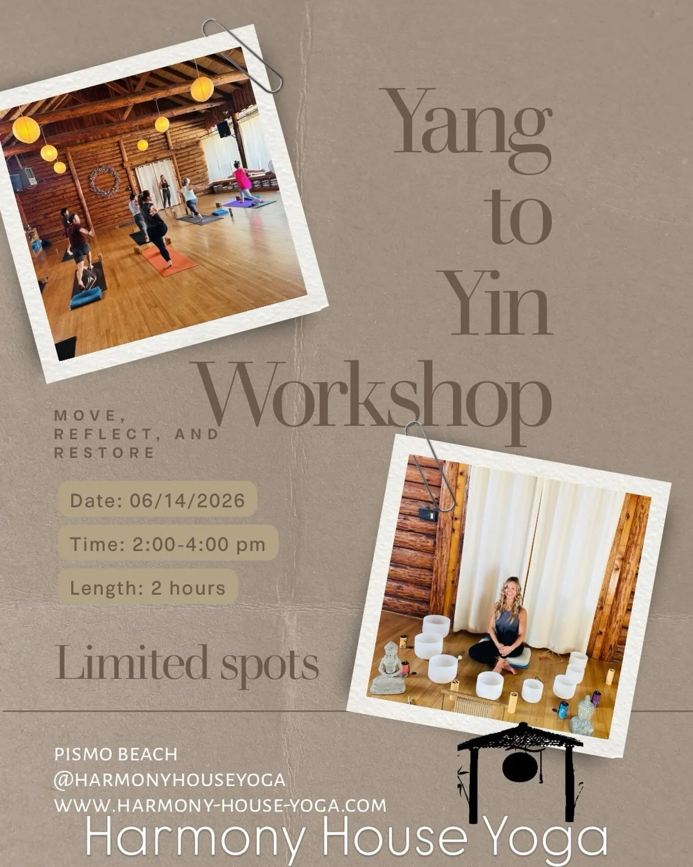 Are you craving a longer class? Are you still wanting more after the class is over? Me too!

I&rsquo;ve been wanting a practice with enough room to build heat, then enough room to really rest. 

This two-hour Yang to Yin experience combines 90 minute