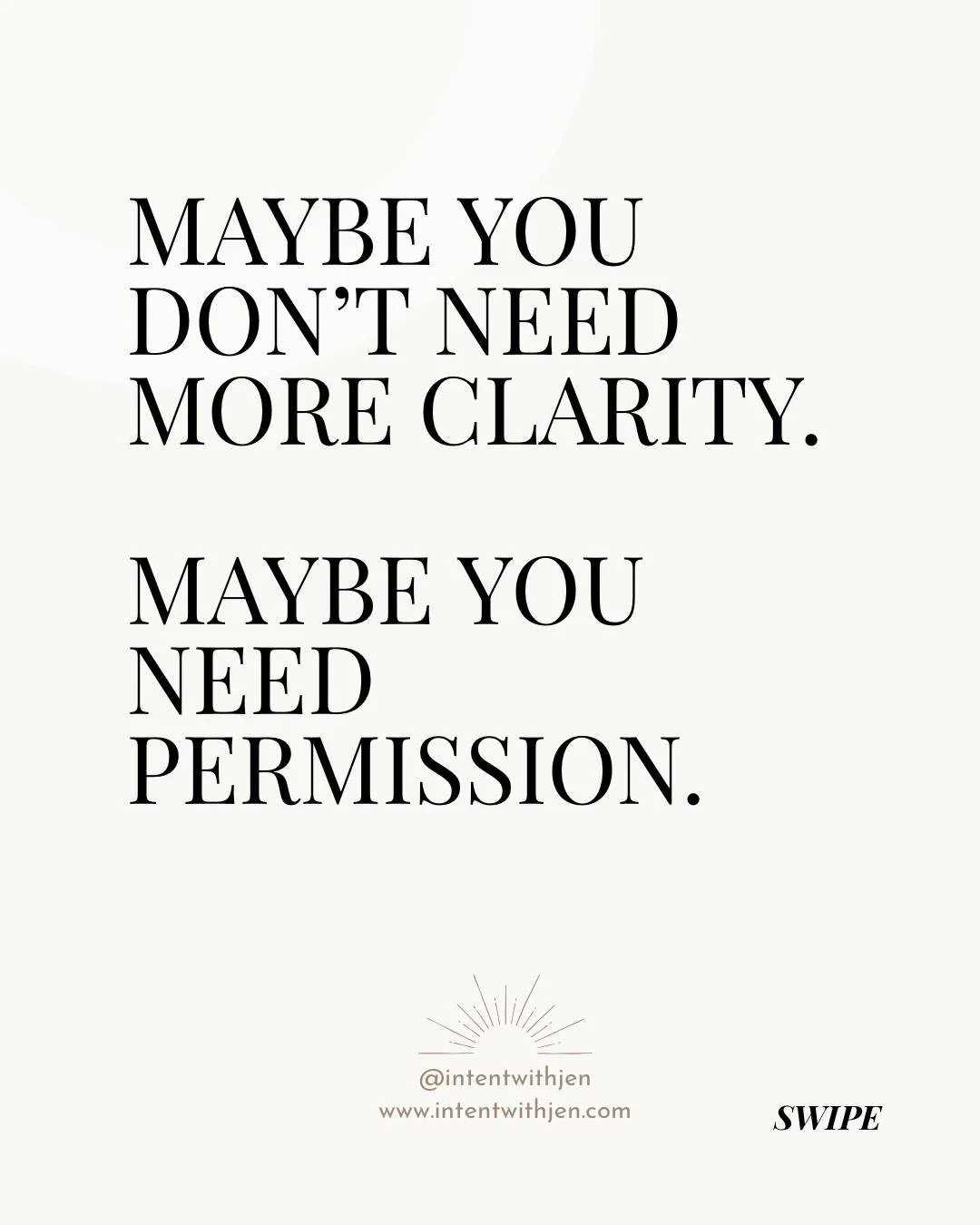 We spend so much time looking for another answer. Another opinion. Another sign. Another reason to wait.🌟

Sometimes clarity isn&rsquo;t what&rsquo;s missing.

Trust is.✨

Send this to someone who might need the reminder.💫

#IntentionalLiving #Live