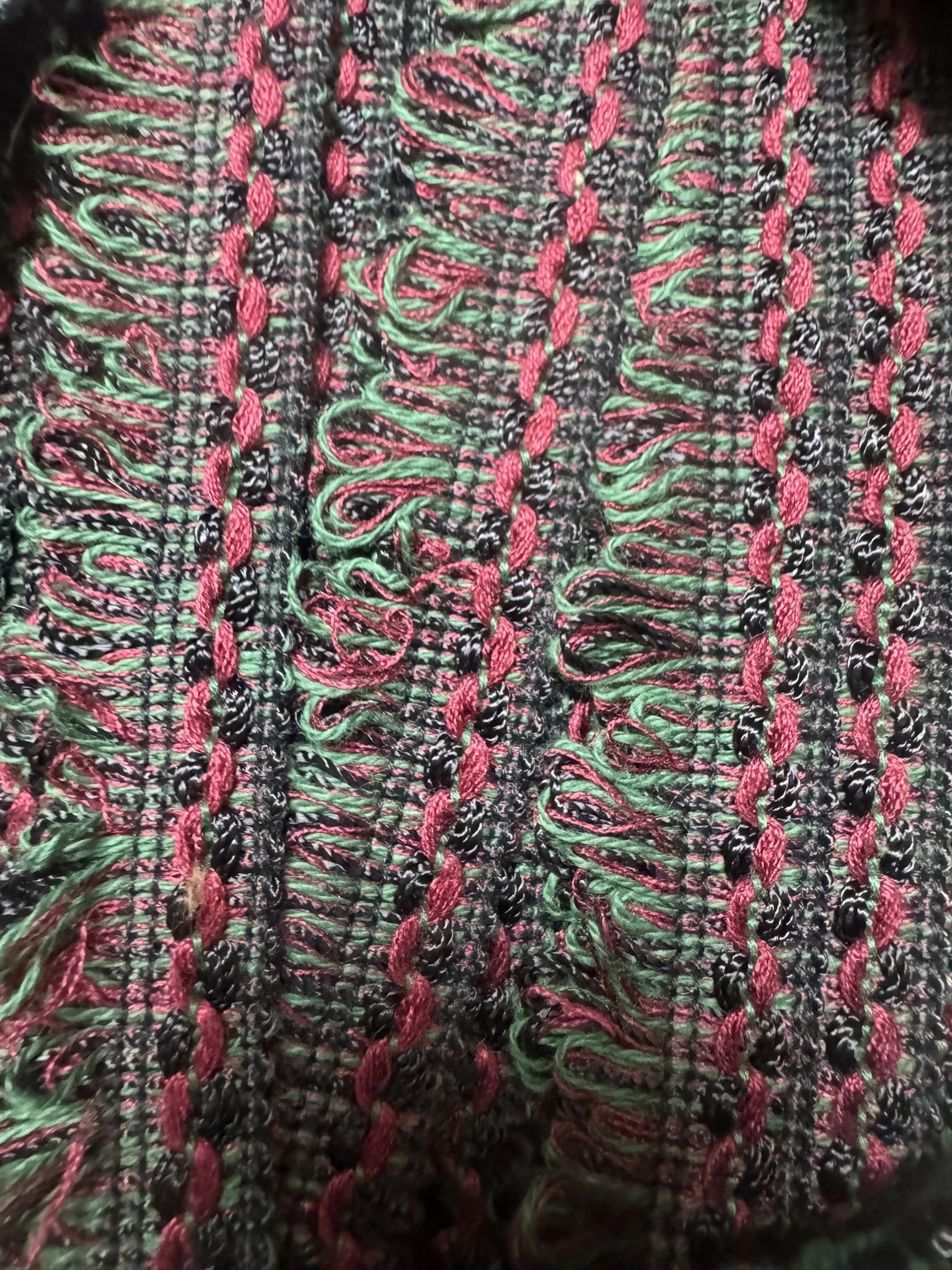 Green and Pink Loopy Trim 5 yards
