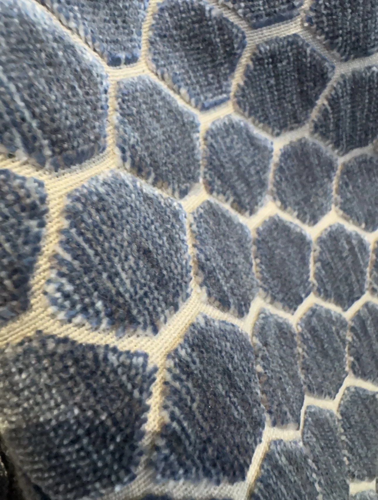 GP & J Baker Swanbourne Navy Cut Velvet 1 yard