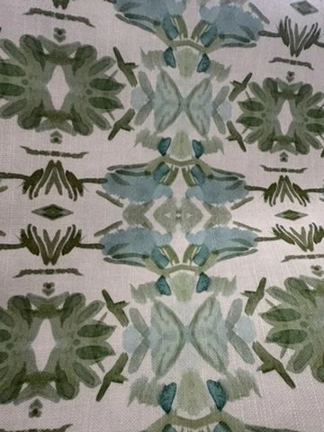 Truett Wildflowers White Apple Green Fabric