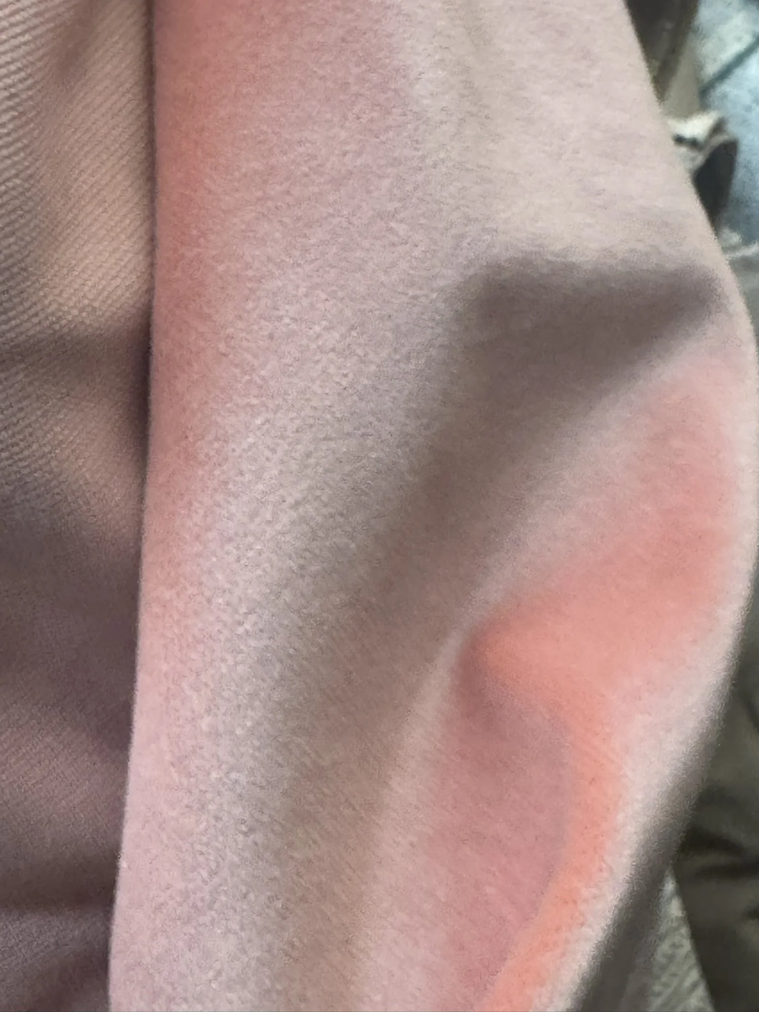 Pale to Medium Pink Velvet 2 yards