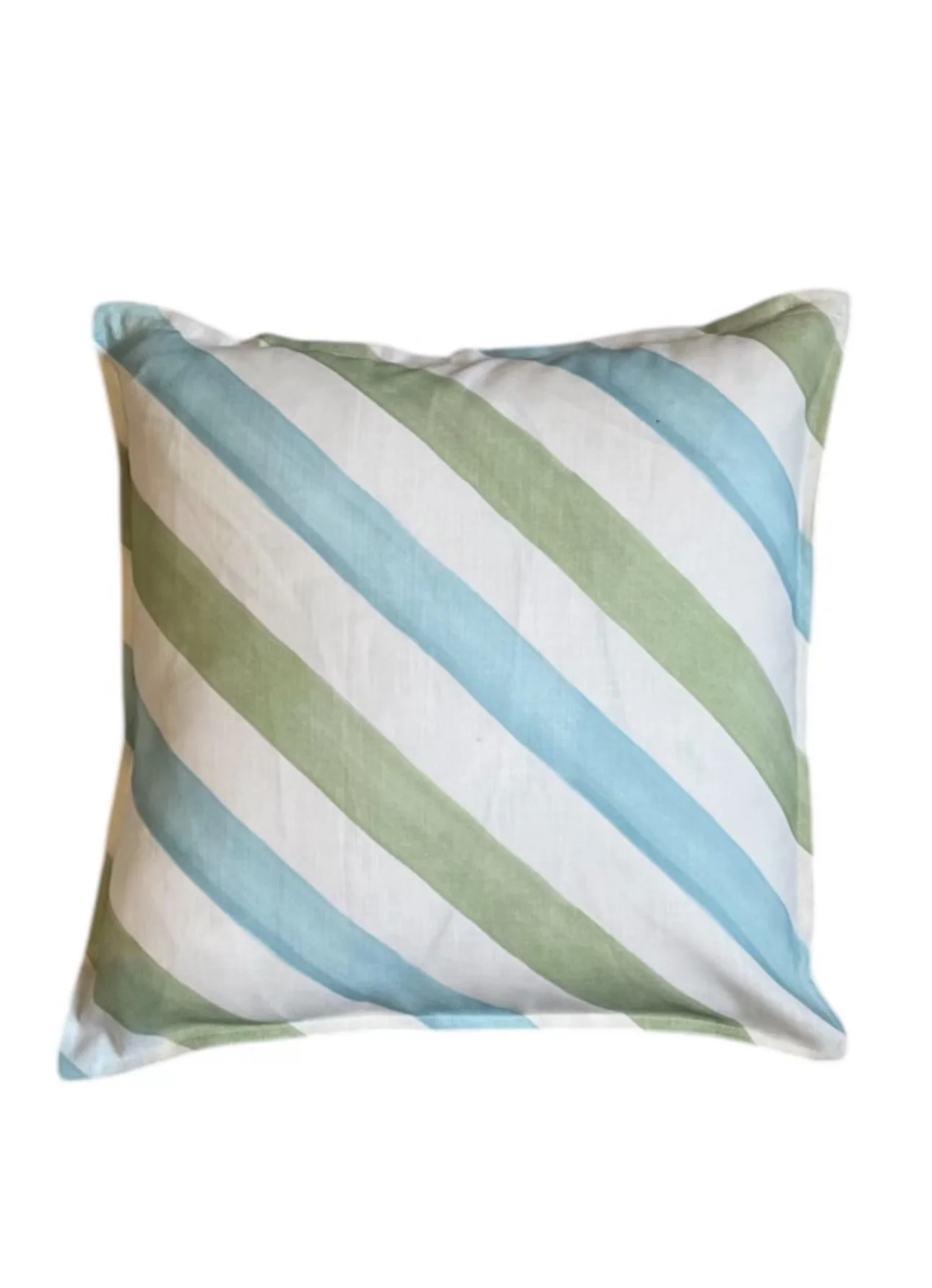 20 x 20 Schumacher Seaside Stripe Outdoor in Kiwi