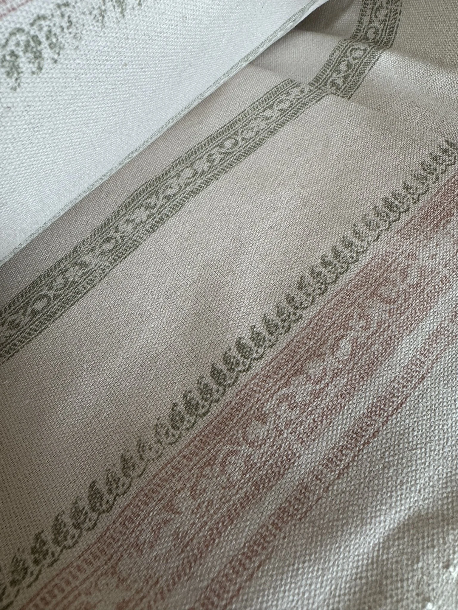 Madeaux Surat Stripe in Pink + Moss (see description)