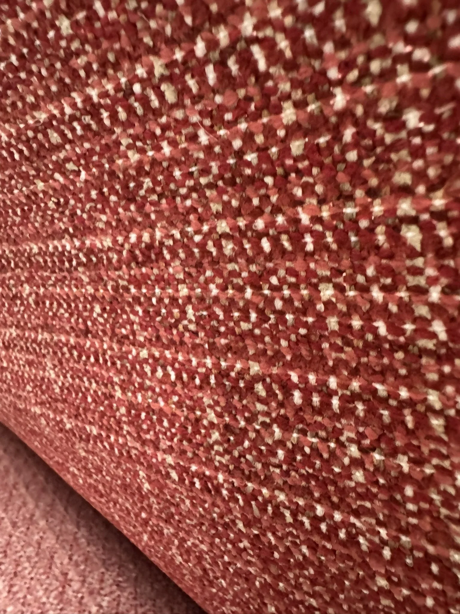 Red Multi Tweedy Fabric