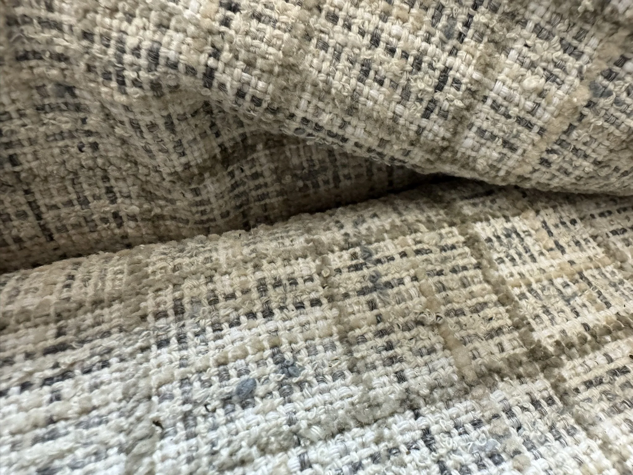 Soft Hand Neutral Plaid/Tweed Woven