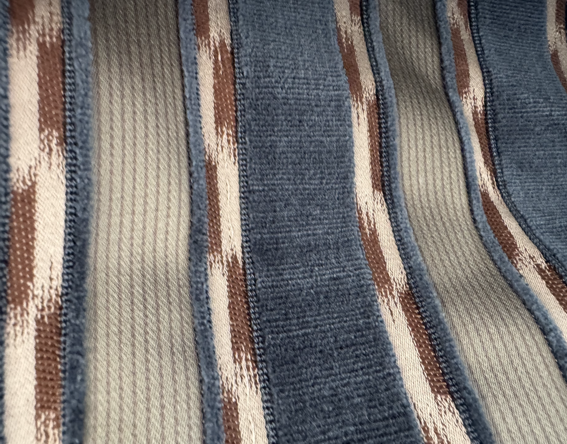 Colefax and Fowler Ikat Stripe Cut Velvet