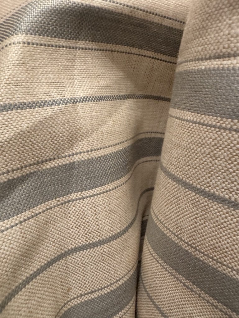 Pale blue and Natural Cotton/Linen Fabric