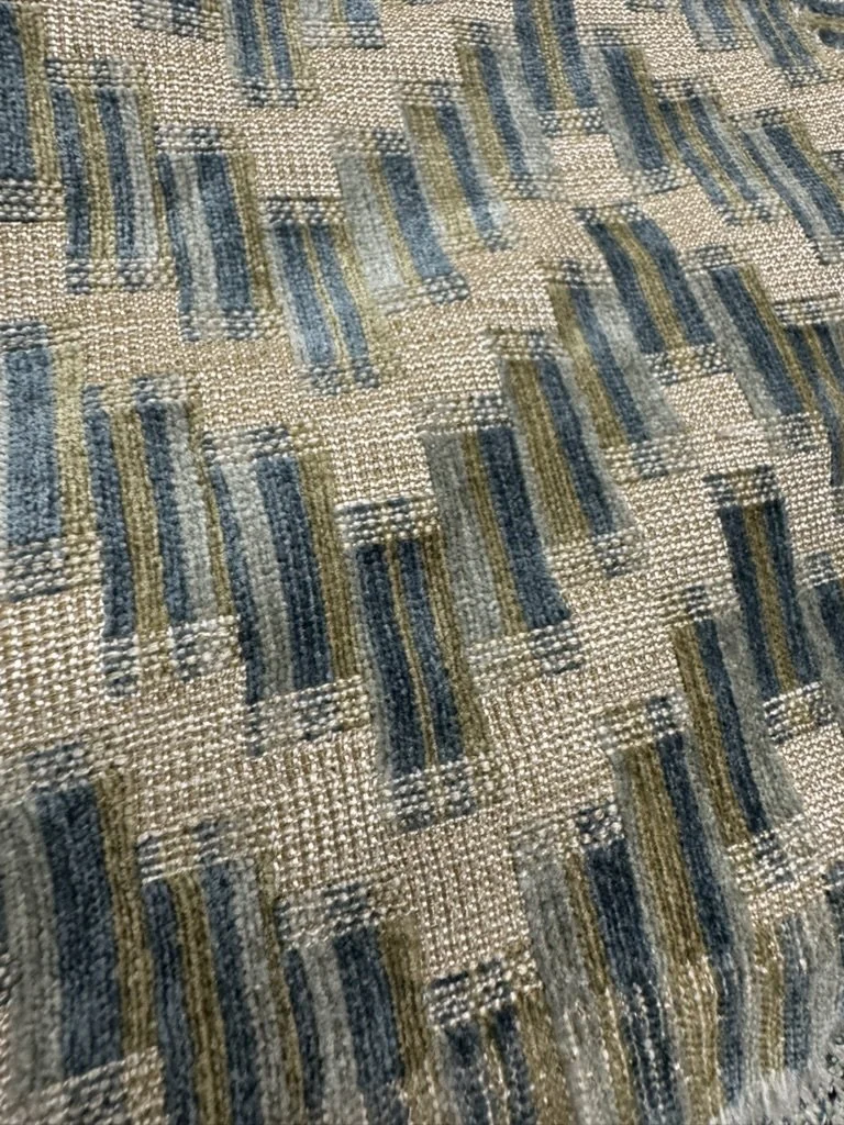 Great Blue and Green Jacquard