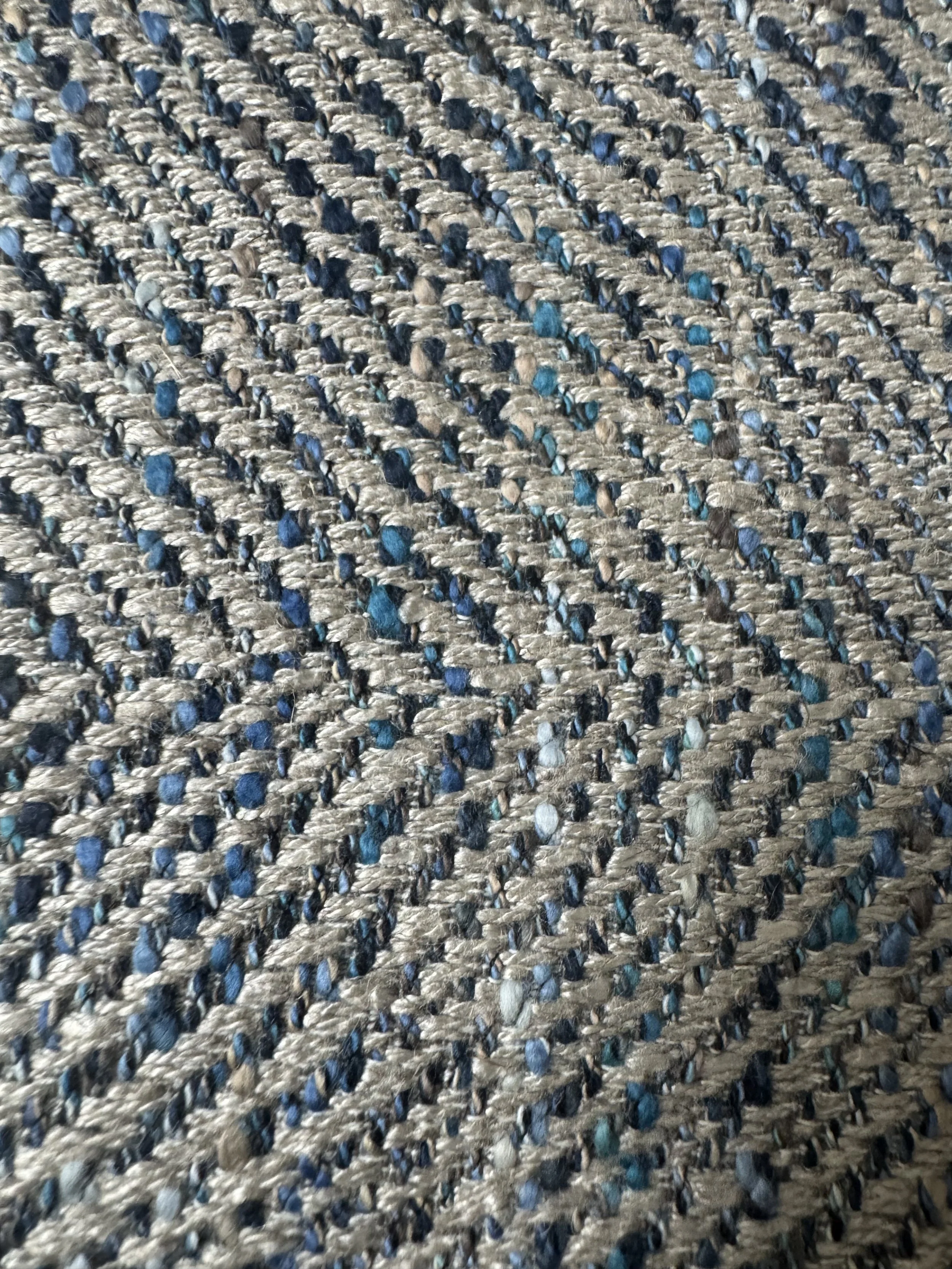 Blue Multi Herringbone Woven