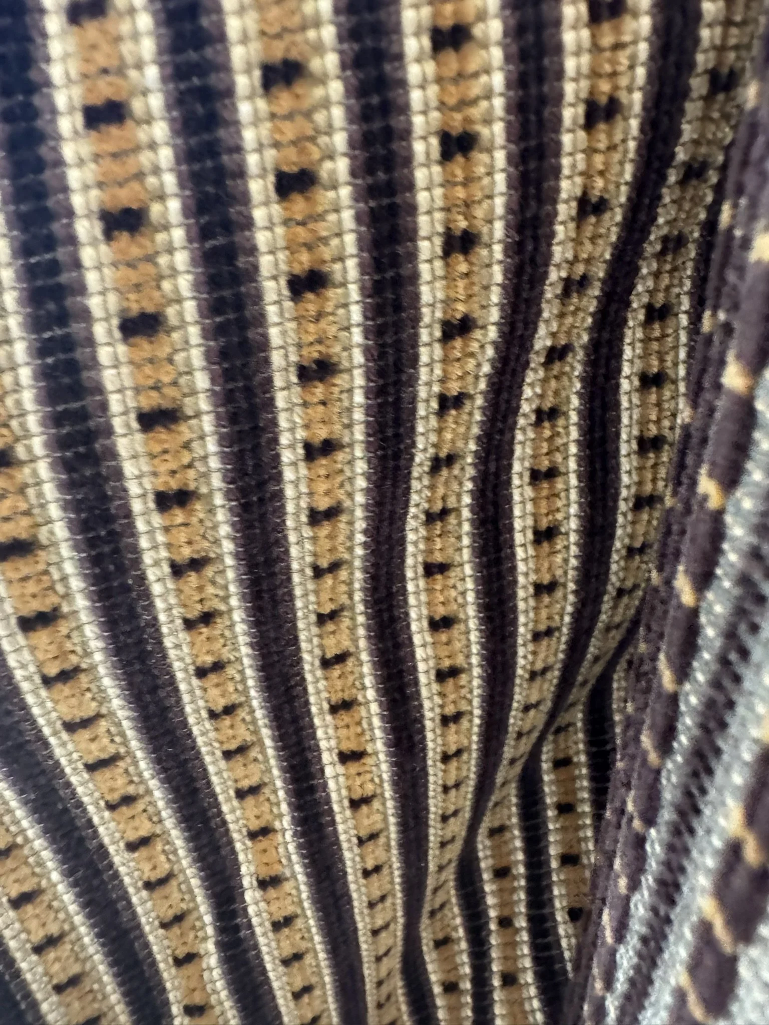 Dark Plum and Brown Stripe