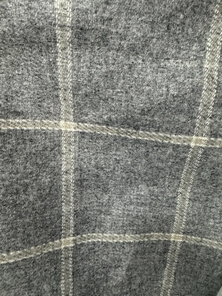 Beautiful Grey and Tan Windowpane