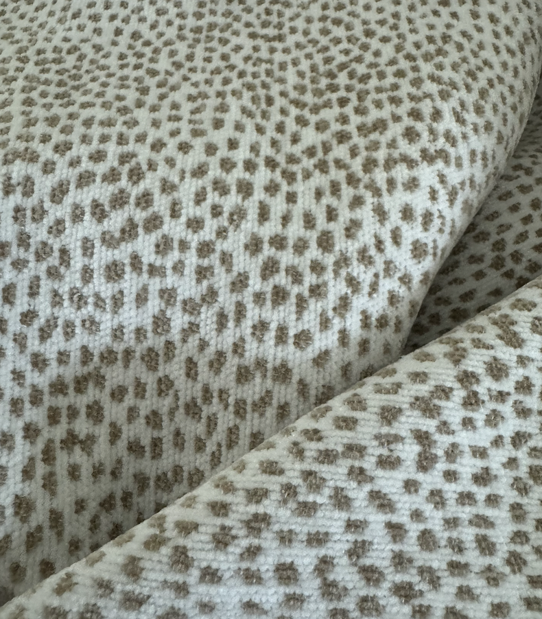 Animal Pattern Taupe Cream Fawn Chenille Fabric 4 yards