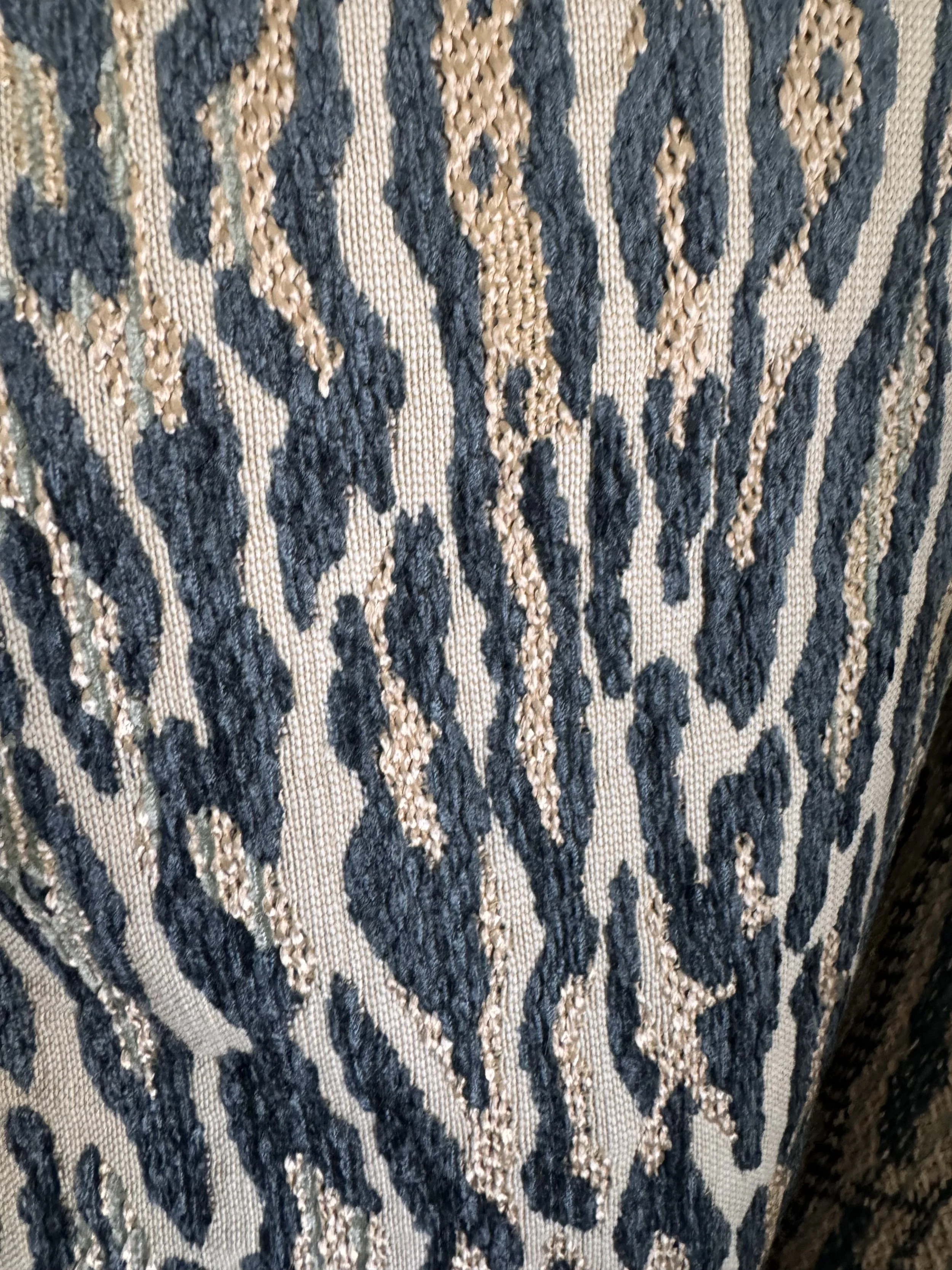 Blue and Gold Animal Like Fabric