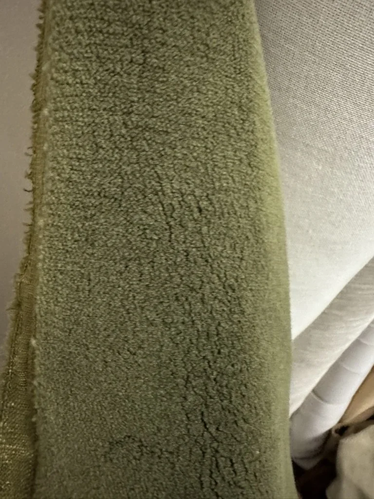 Olive Green High Pile Teddy Bear Fleece Fabric