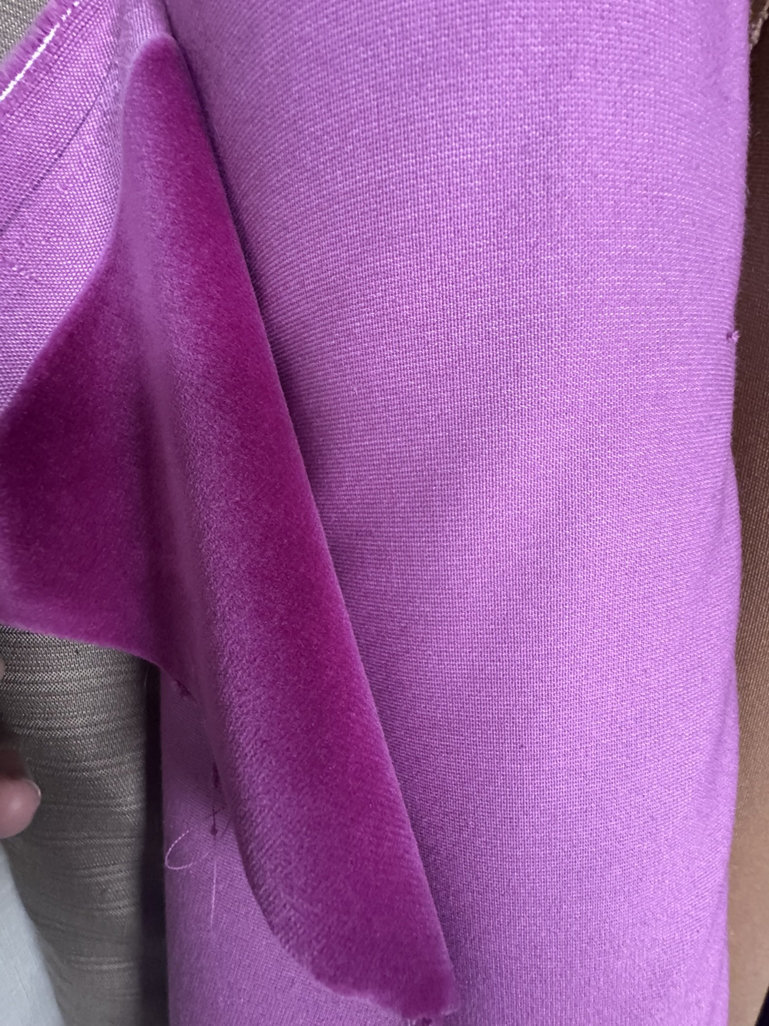 Deep Hot Pink Velvet