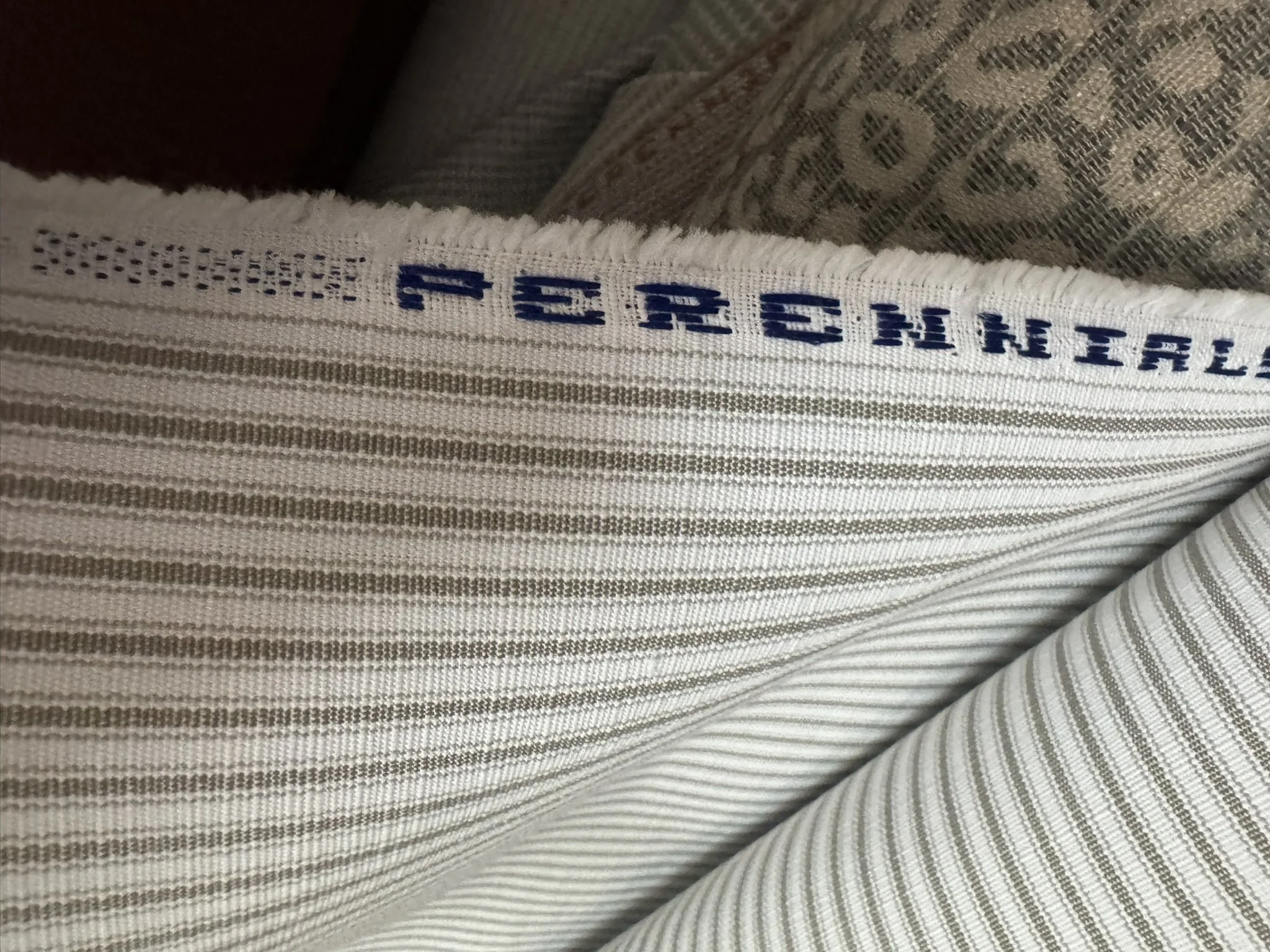Perennials Tan Ticking Stripe