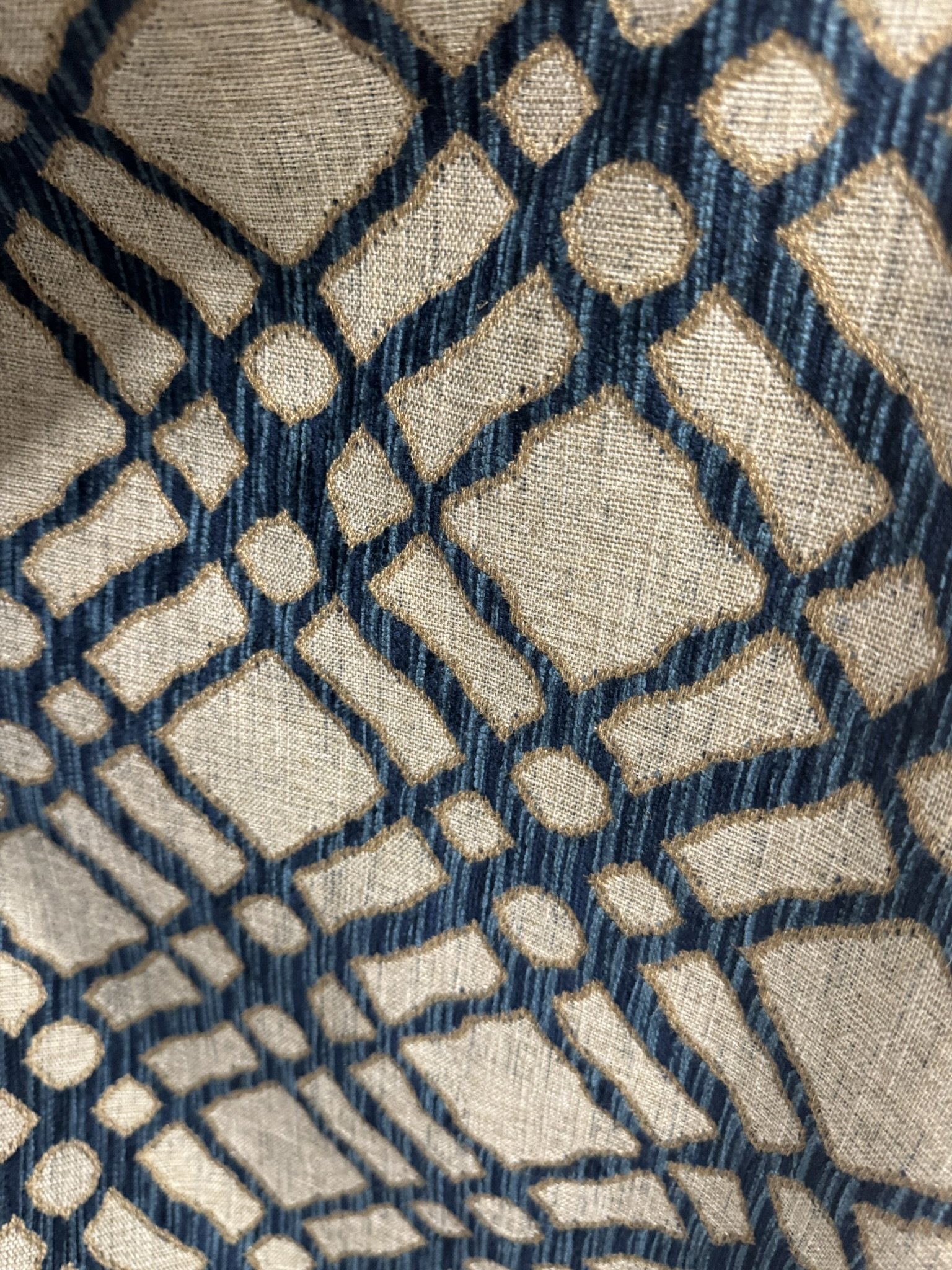 Navy Bronze Gorgeous Jacquard
